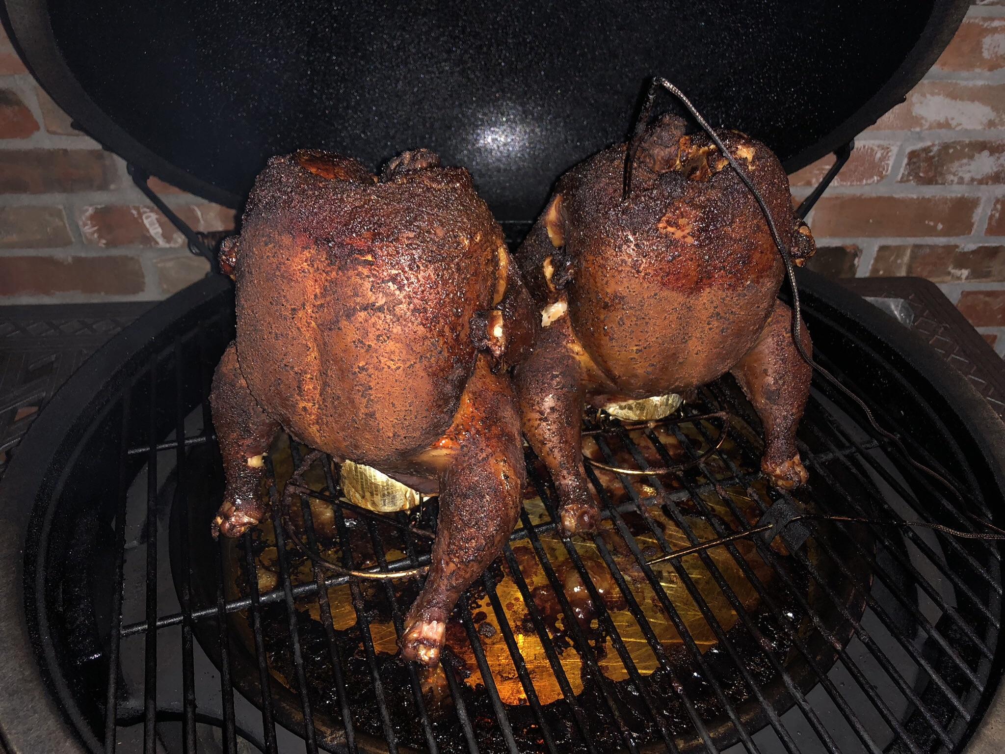 Beer Can Chicken on the Green Egg r/biggreenegg