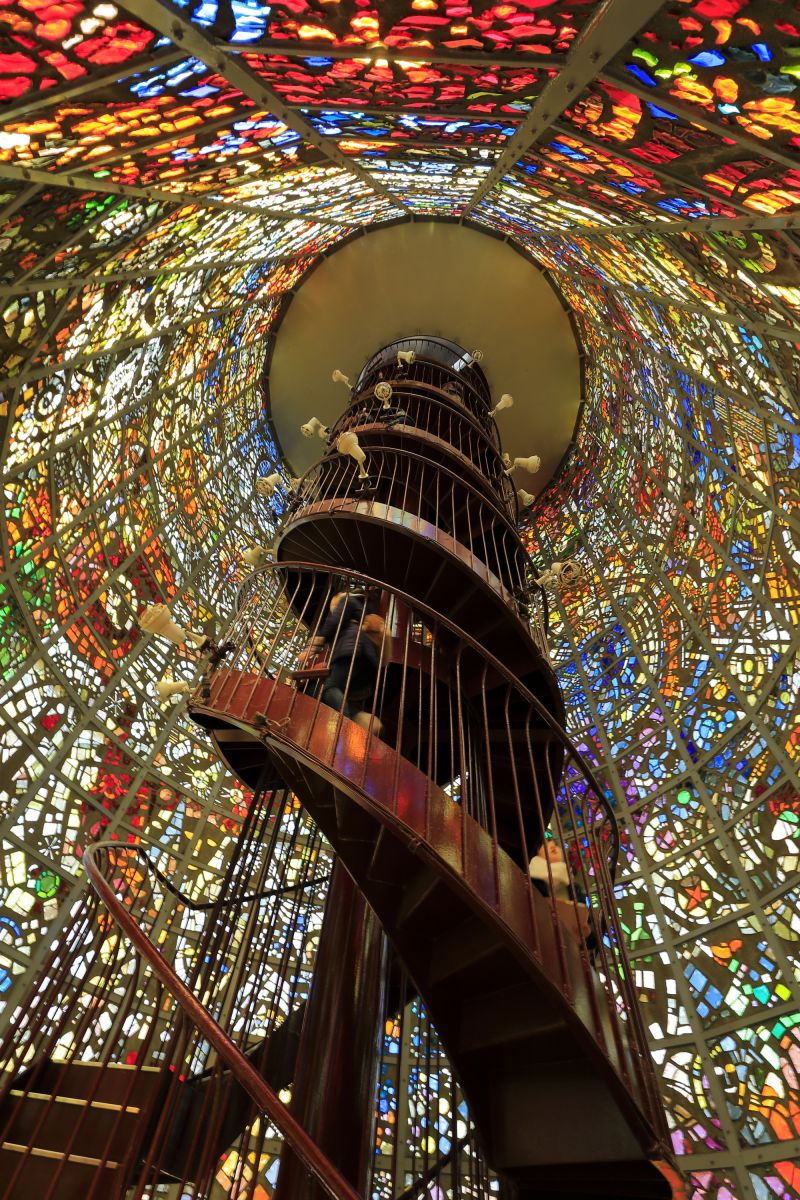 Beautiful Stained glass staircases at Hakone Outdoor Museum, Kanagawa