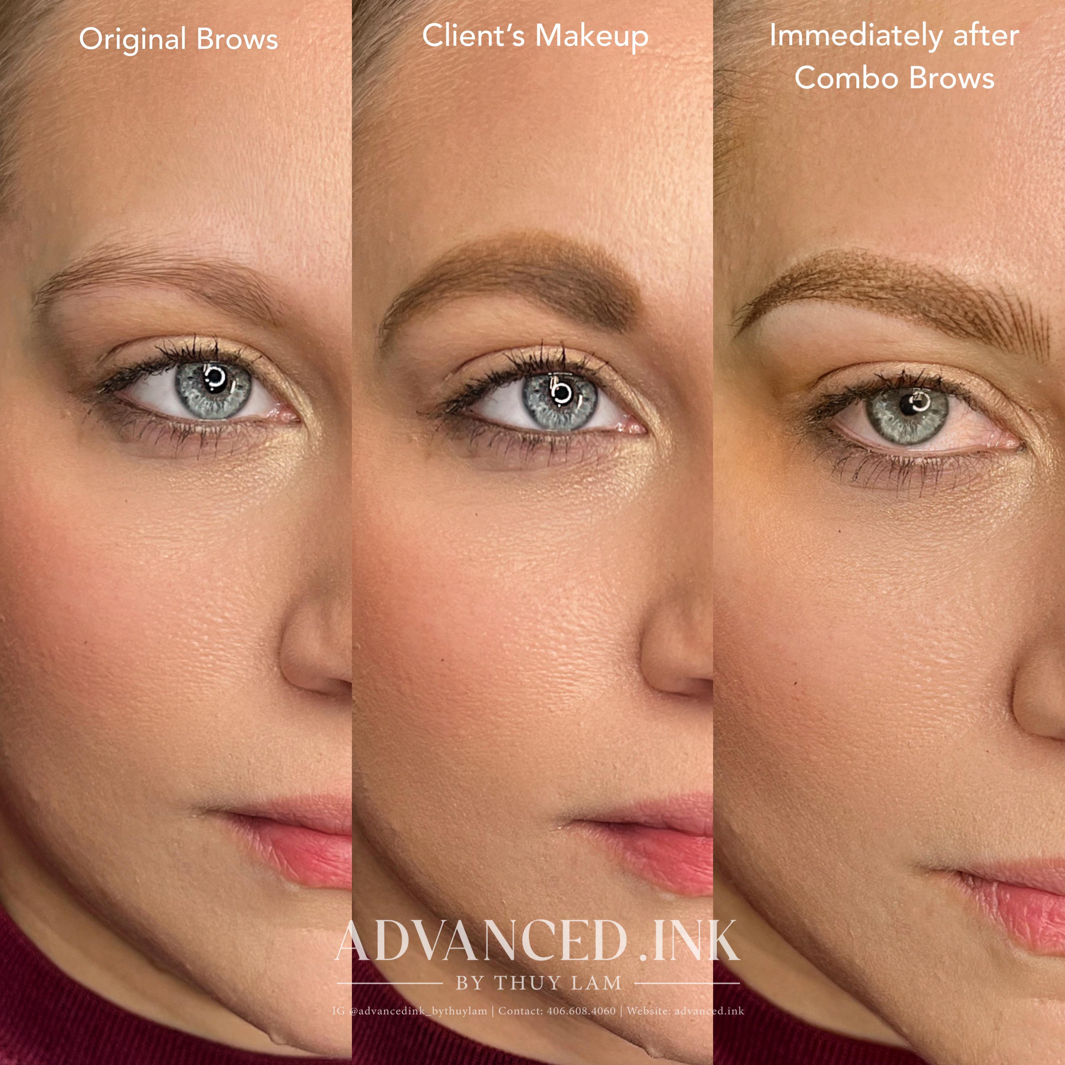 My Combo brows (Nano Machine Hairstrokes + Powder) from today . It’s