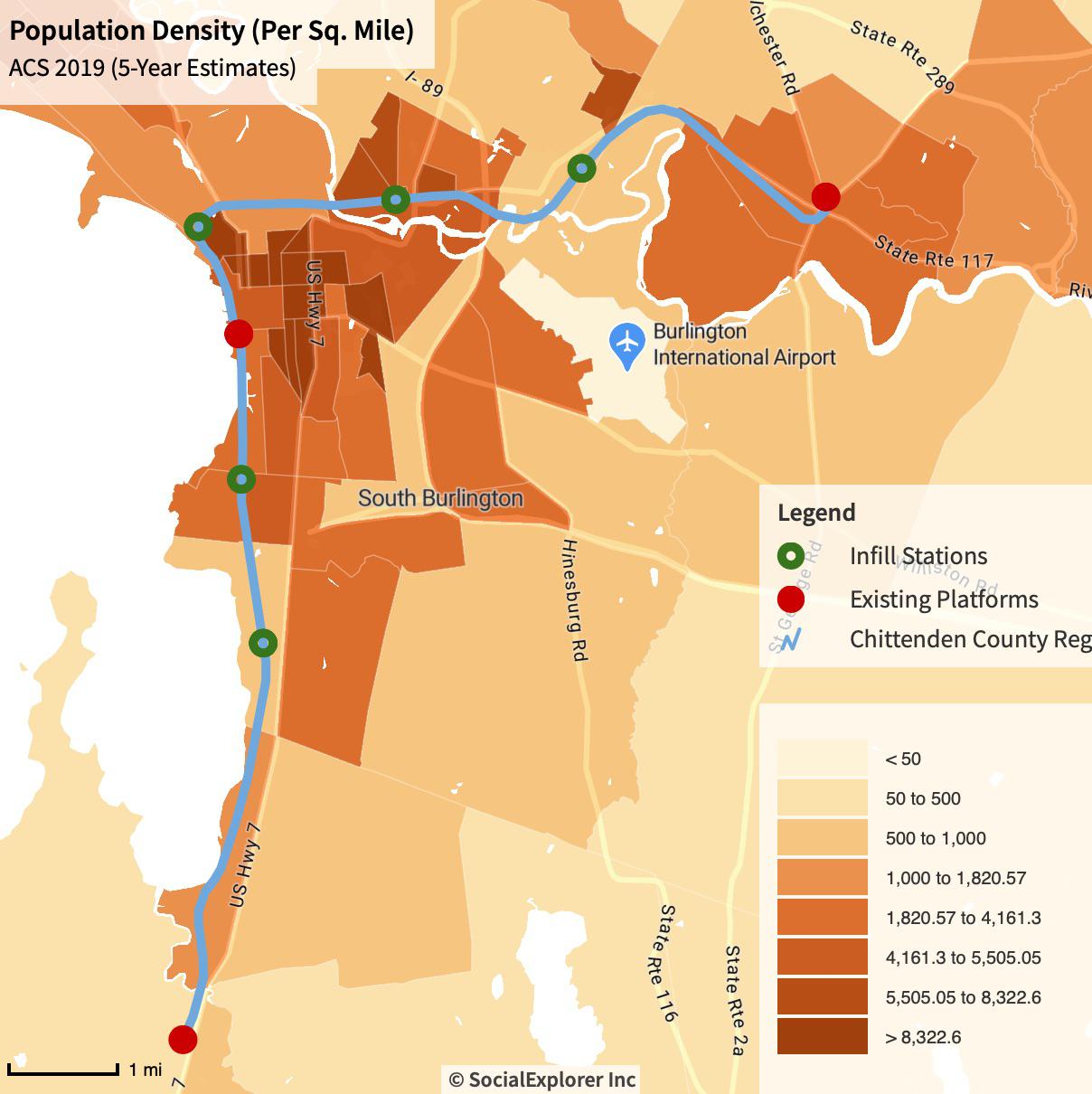 Regional rail plan for Chittenden County r/burlington