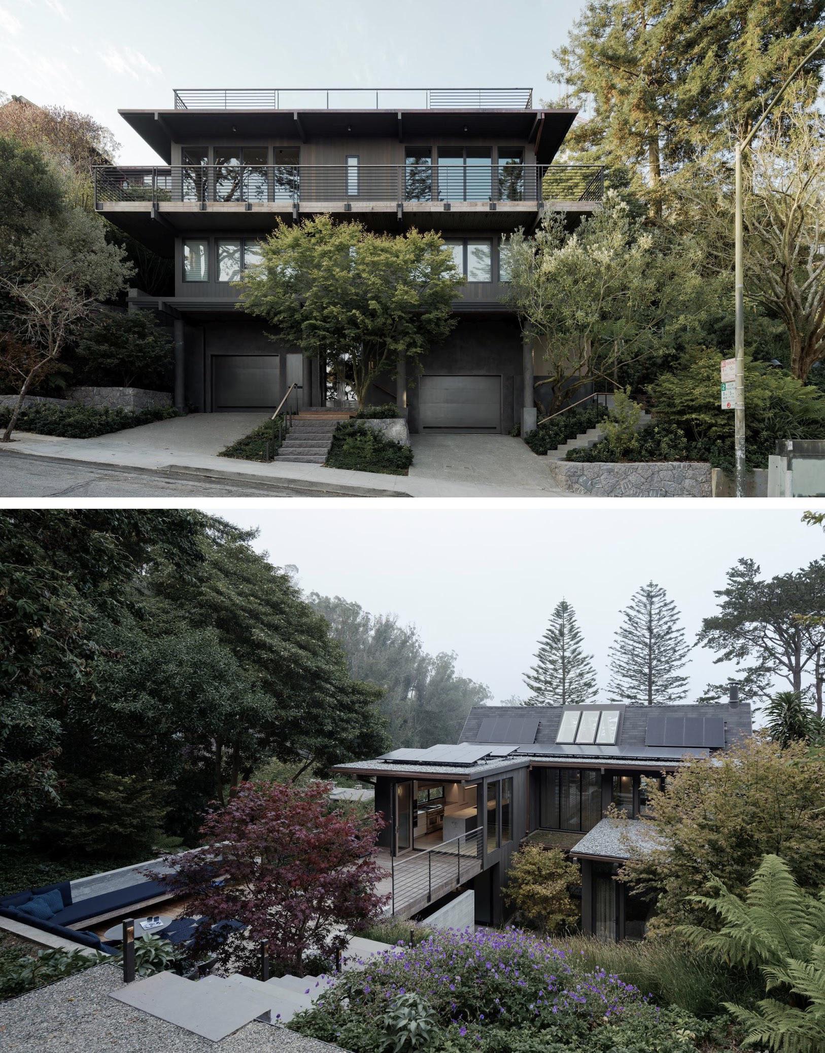 Residence in Twin Peaks with tiered garden, San Francisco, California