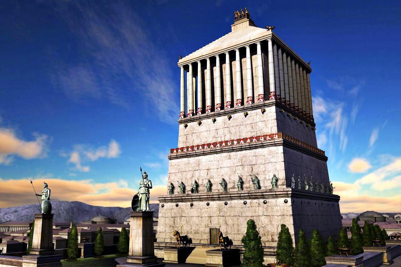 Mausoleum at Halicarnassus. Damaged in an earthquake later remains used