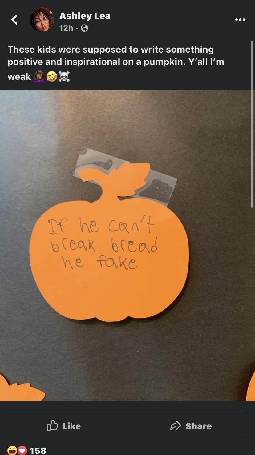 North Carolina teacher on Facebook posting a kid 9/10 quoting L’A