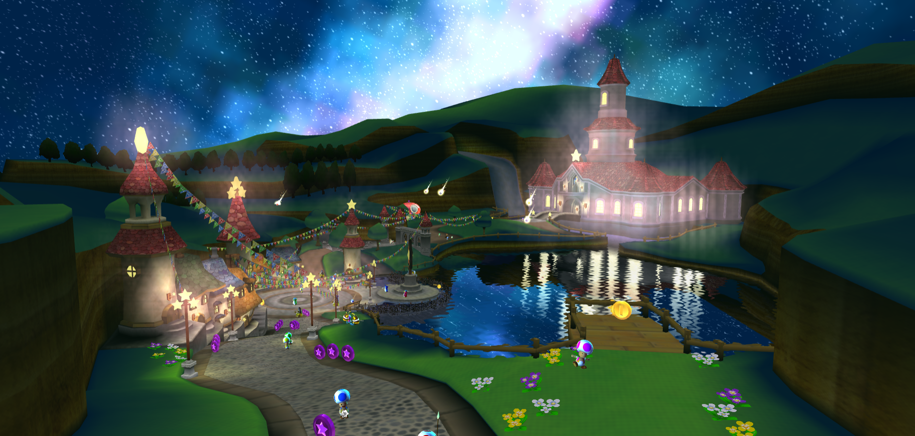 Peach's Castle grounds in Super Mario Galaxy r/noclipwebsite