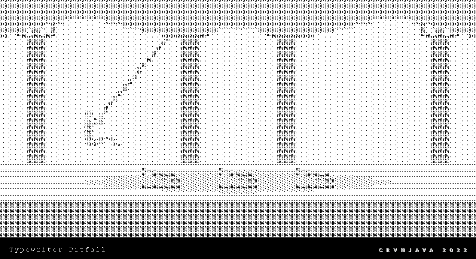 Activision Pitfall reimagined in Ascii Art by me : r/retrogaming