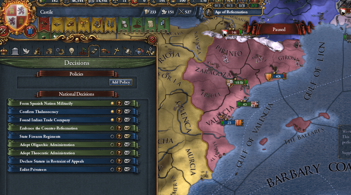 Can't diplomatically form spain eu4