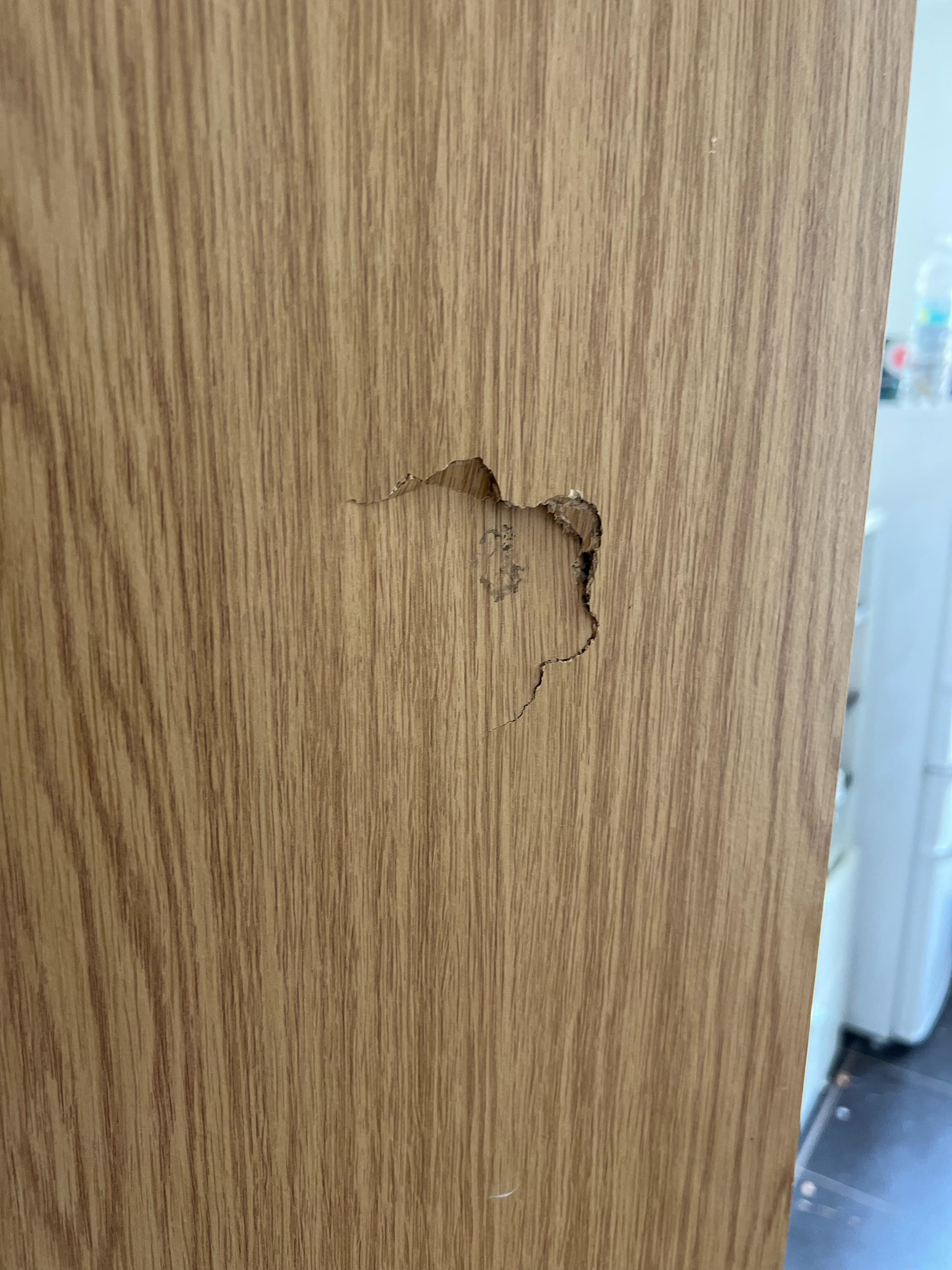 Any ideas on how I can fix this dent on the door ? : r/fixit