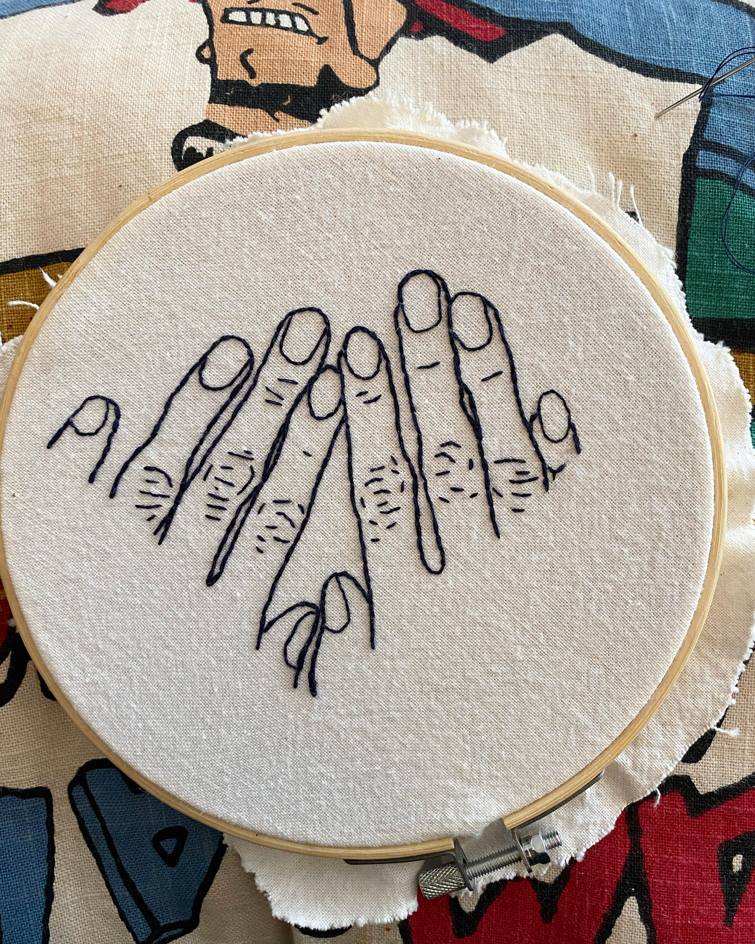 Hands are hard. r/Embroidery
