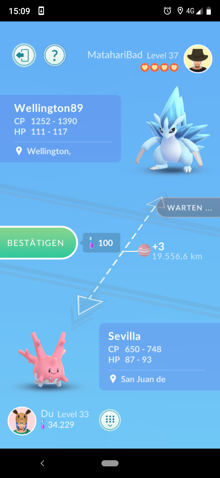 Trading Pokémon from the Antipodes! (Longest distance that you can