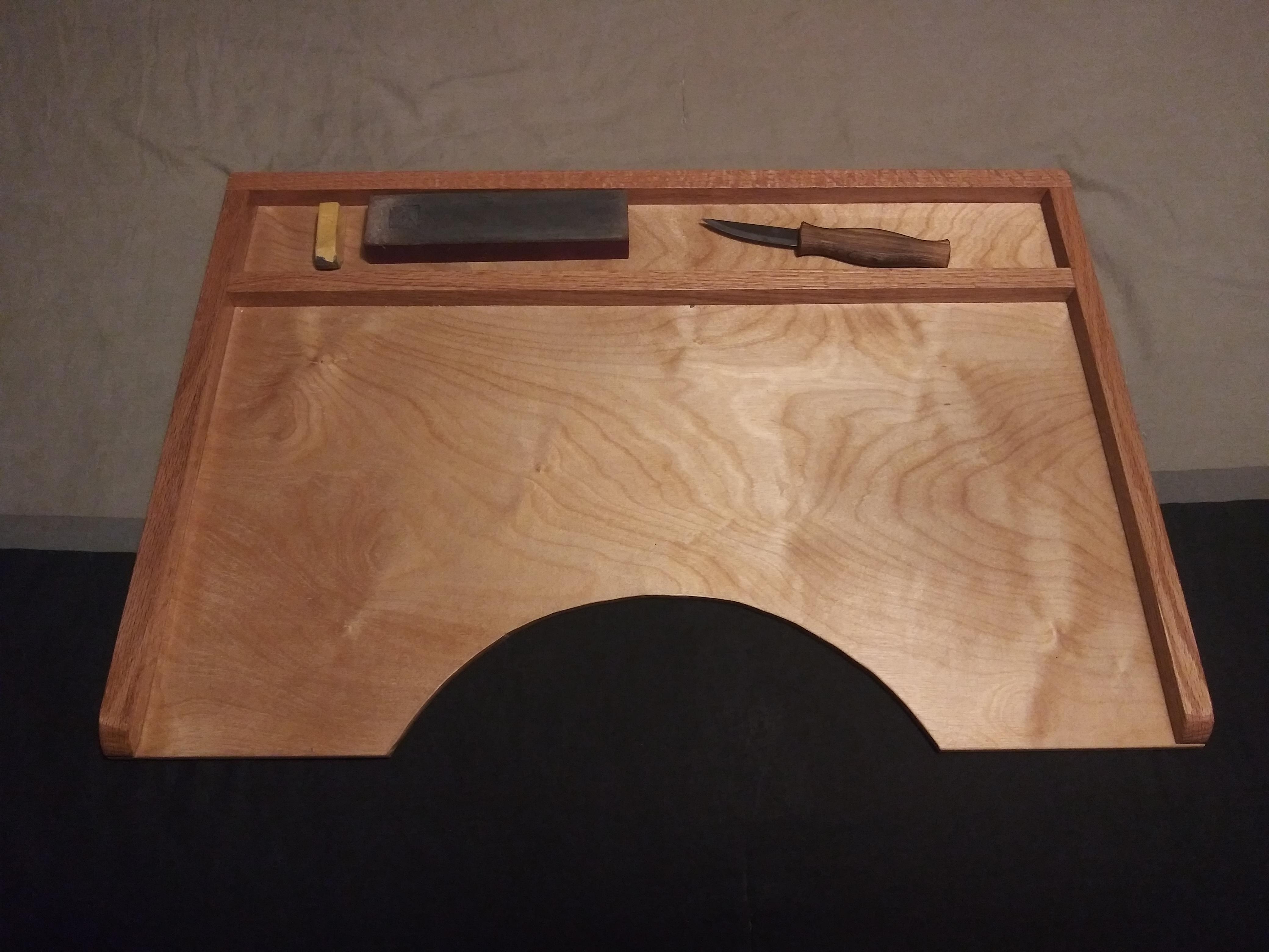 Made a lap bench from wood carver illustrated. Not exact to their