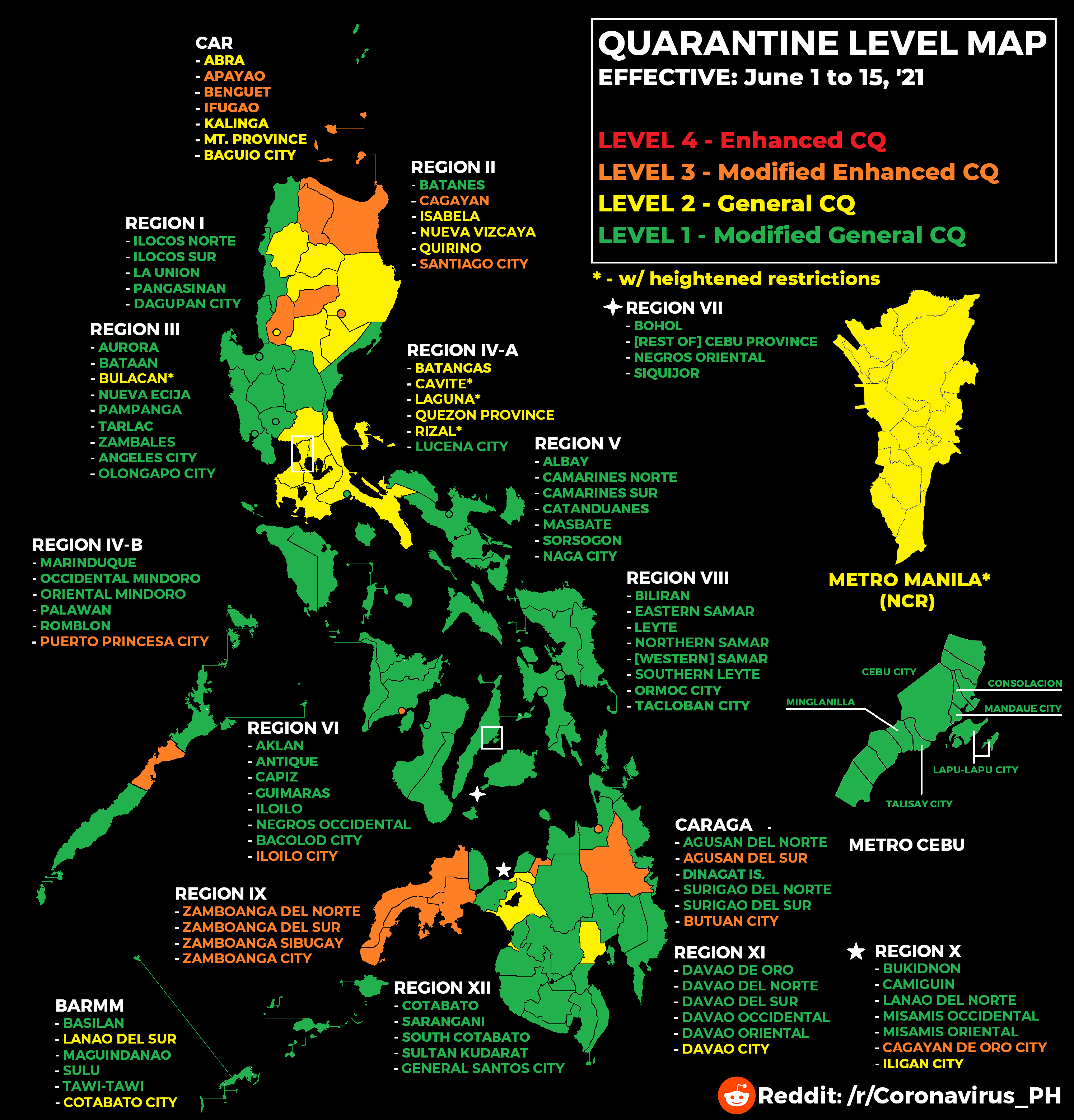 Community Quarantine Map (effective June 115, 2021). Zamboanga