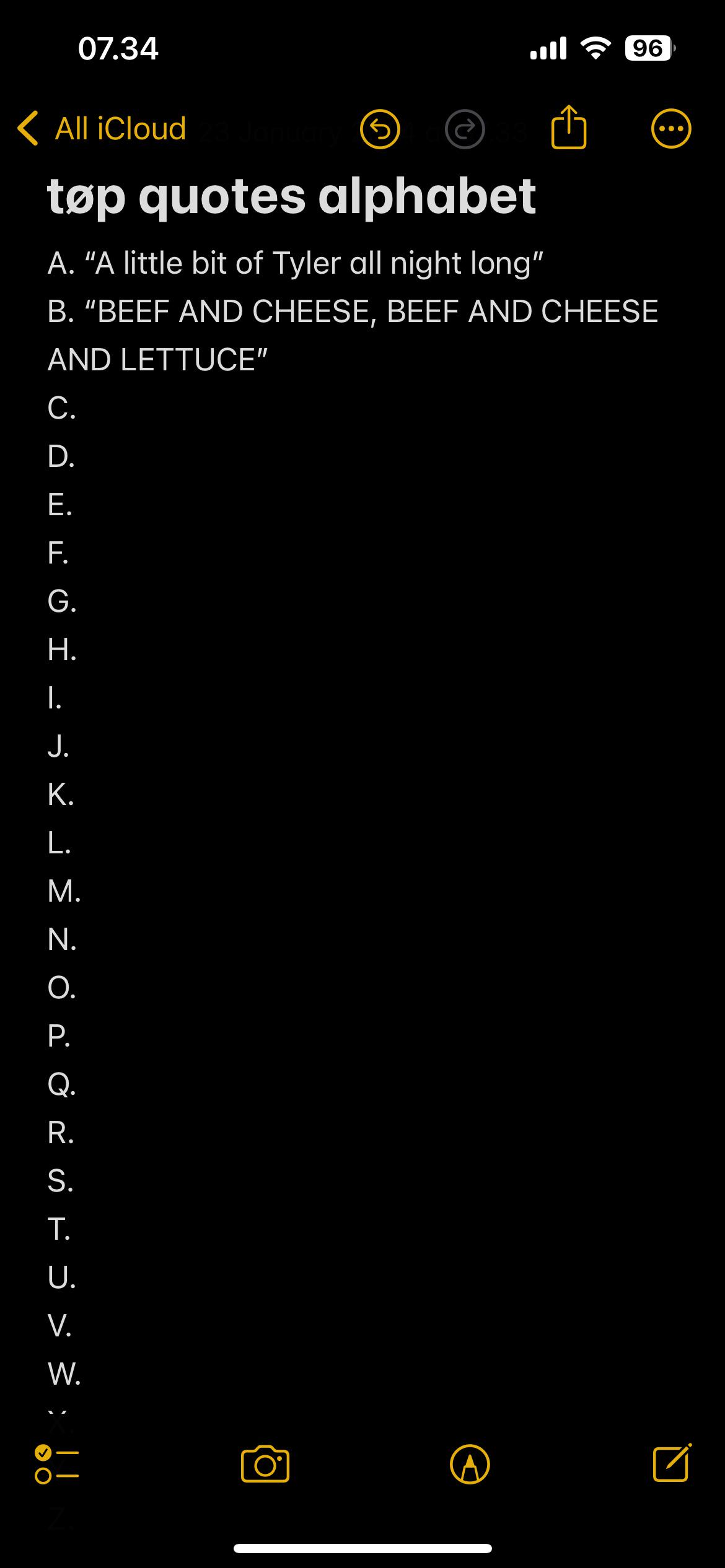 Beef and cheese made it to B. Continuing on with the TOP QUOTES