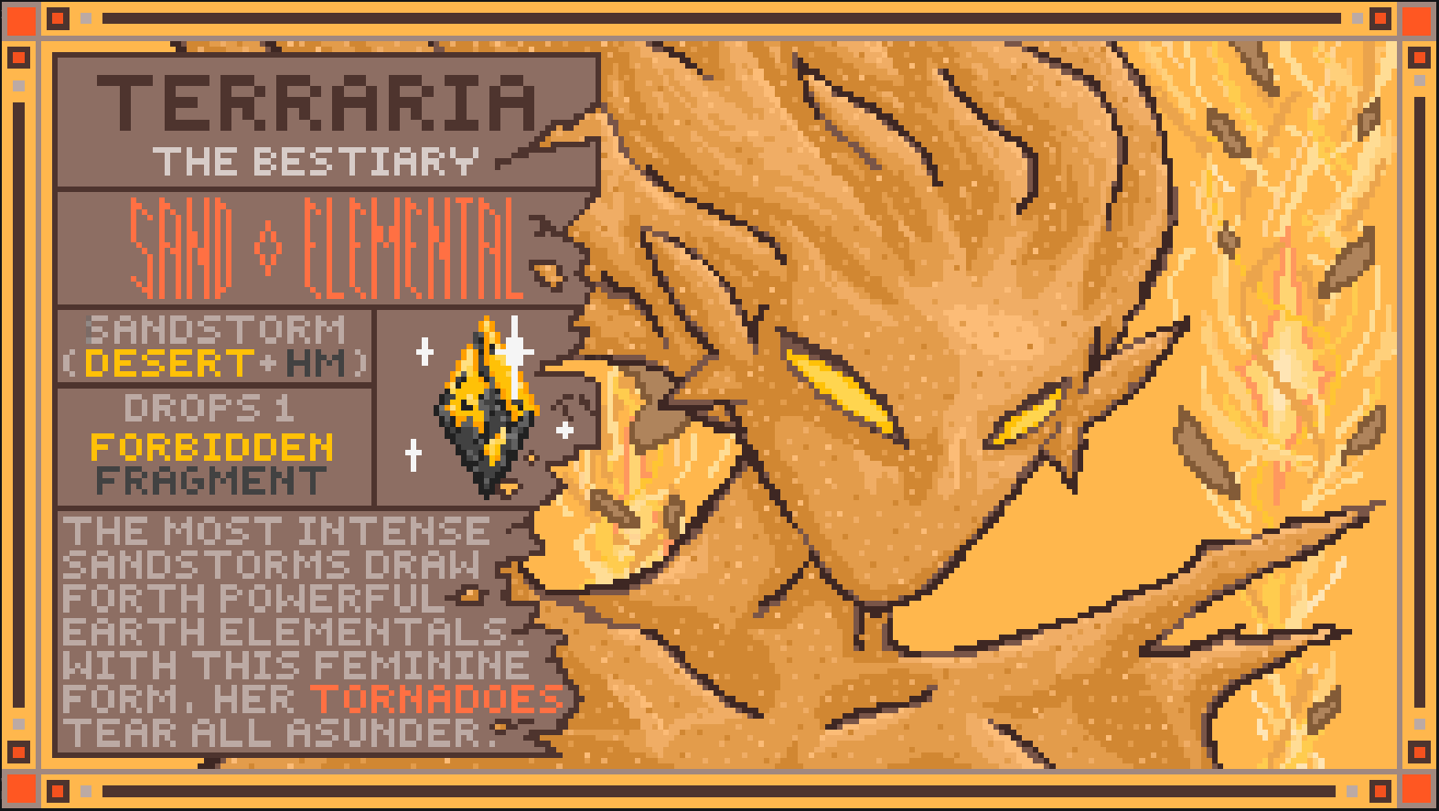 The Bestiary Sand Elemental Terraria