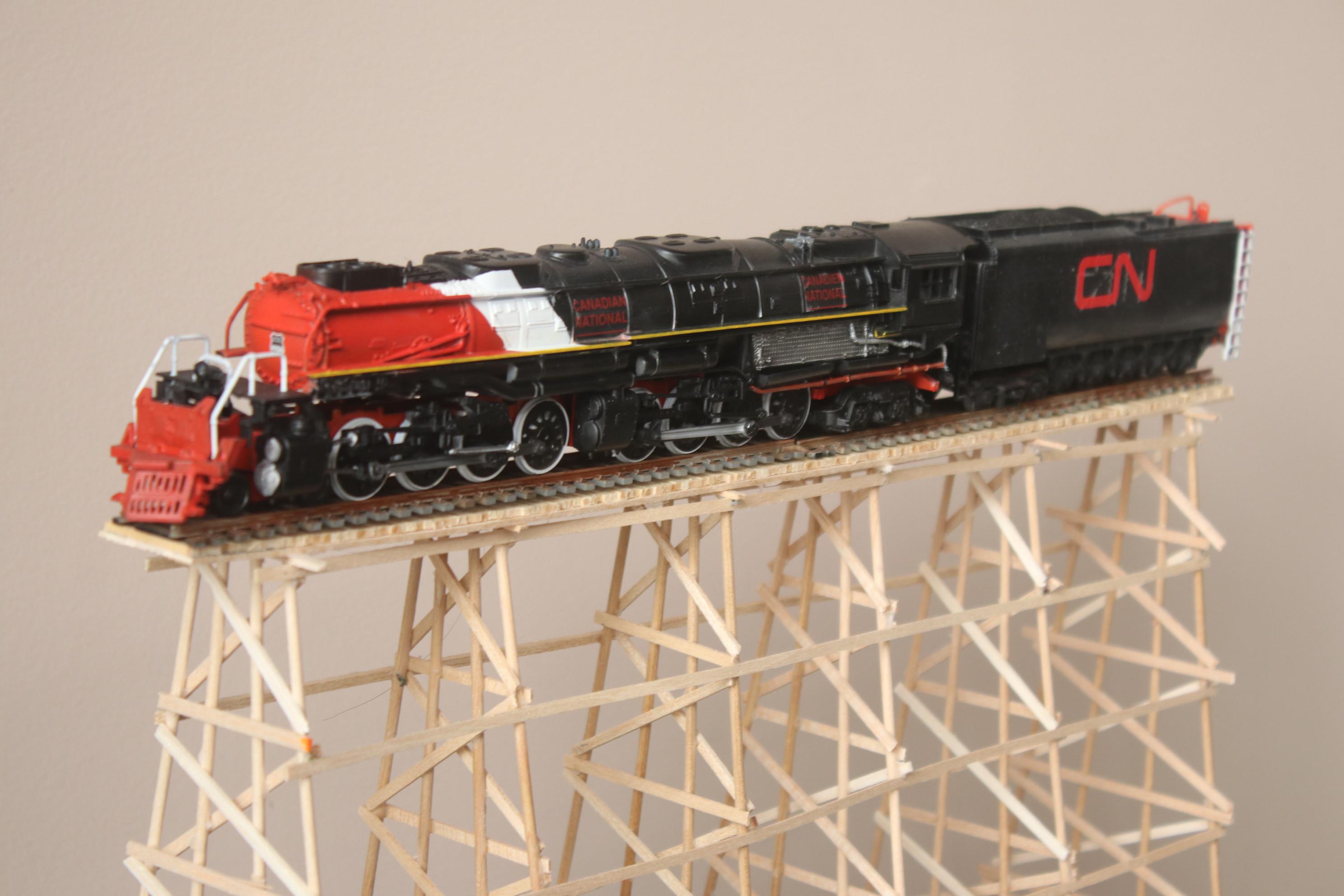 "Canadian National Big Boy" + scratch built bridge section. Revell Big