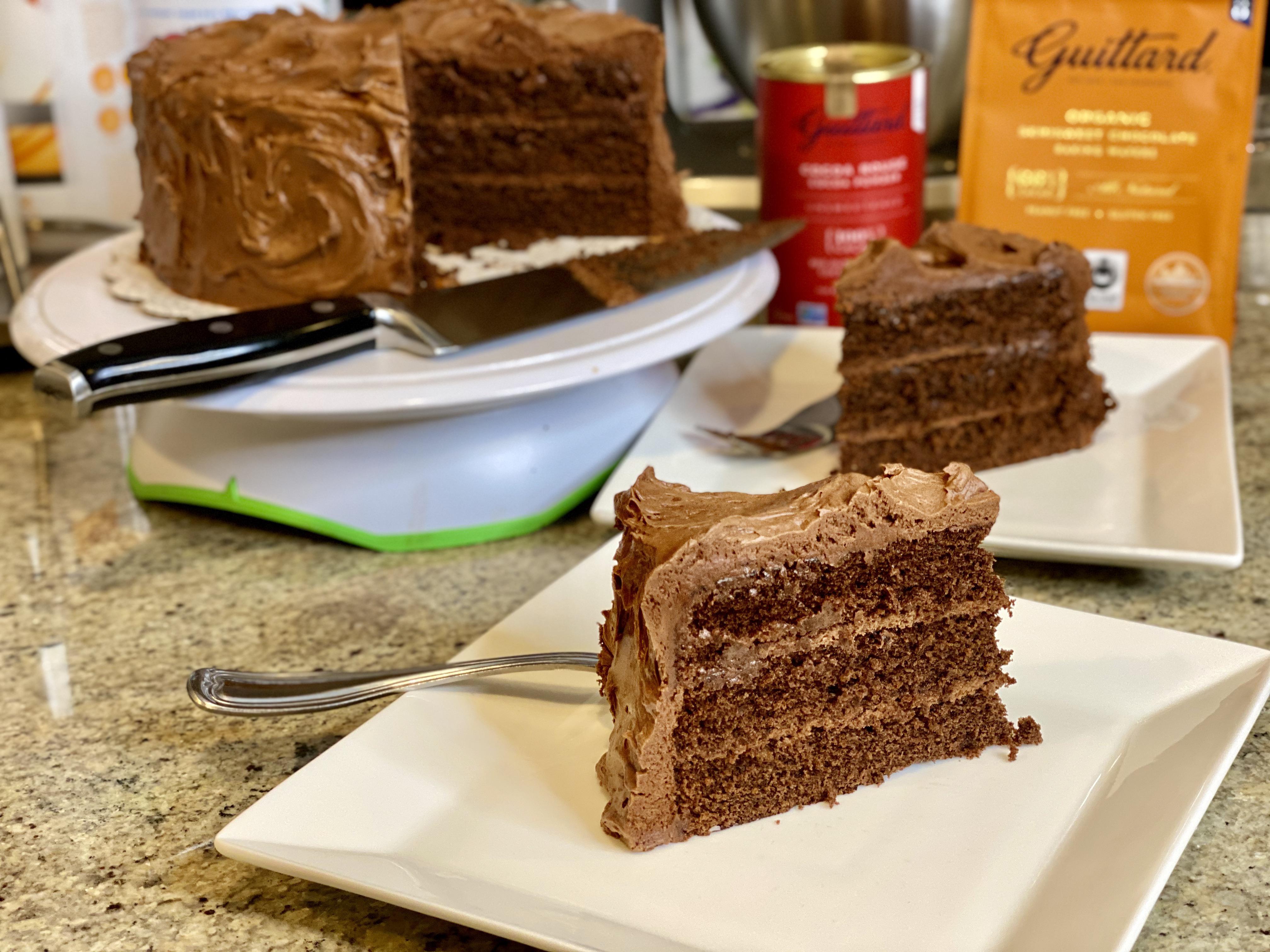 Chocolate Buttermilk Cake w/ French Buttercream from Dessert Person r