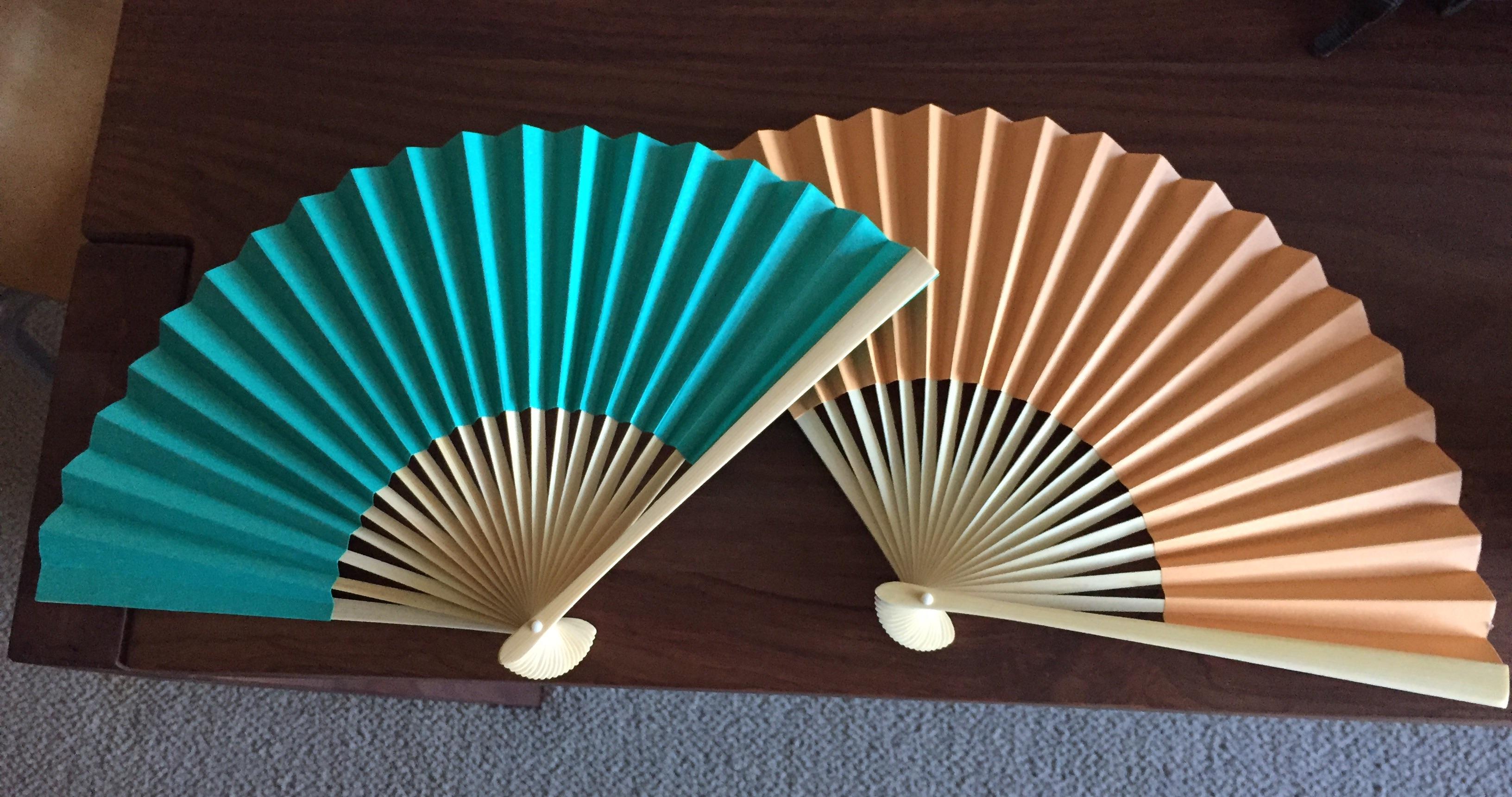 Paper hand fans for our Summer outdoor wedding r/weddingplanning