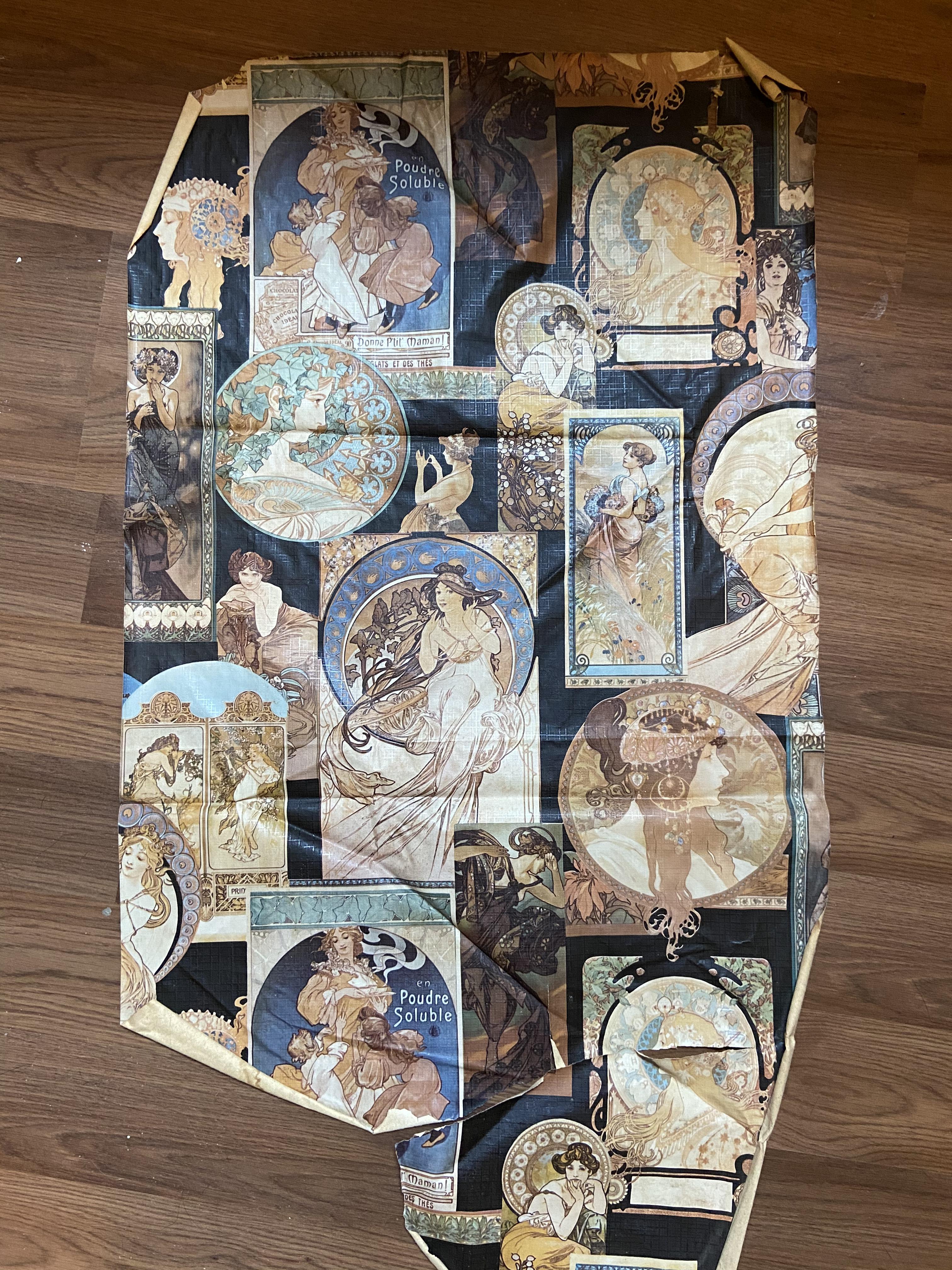 This Art Nouveau wallpaper found behind the wall during a