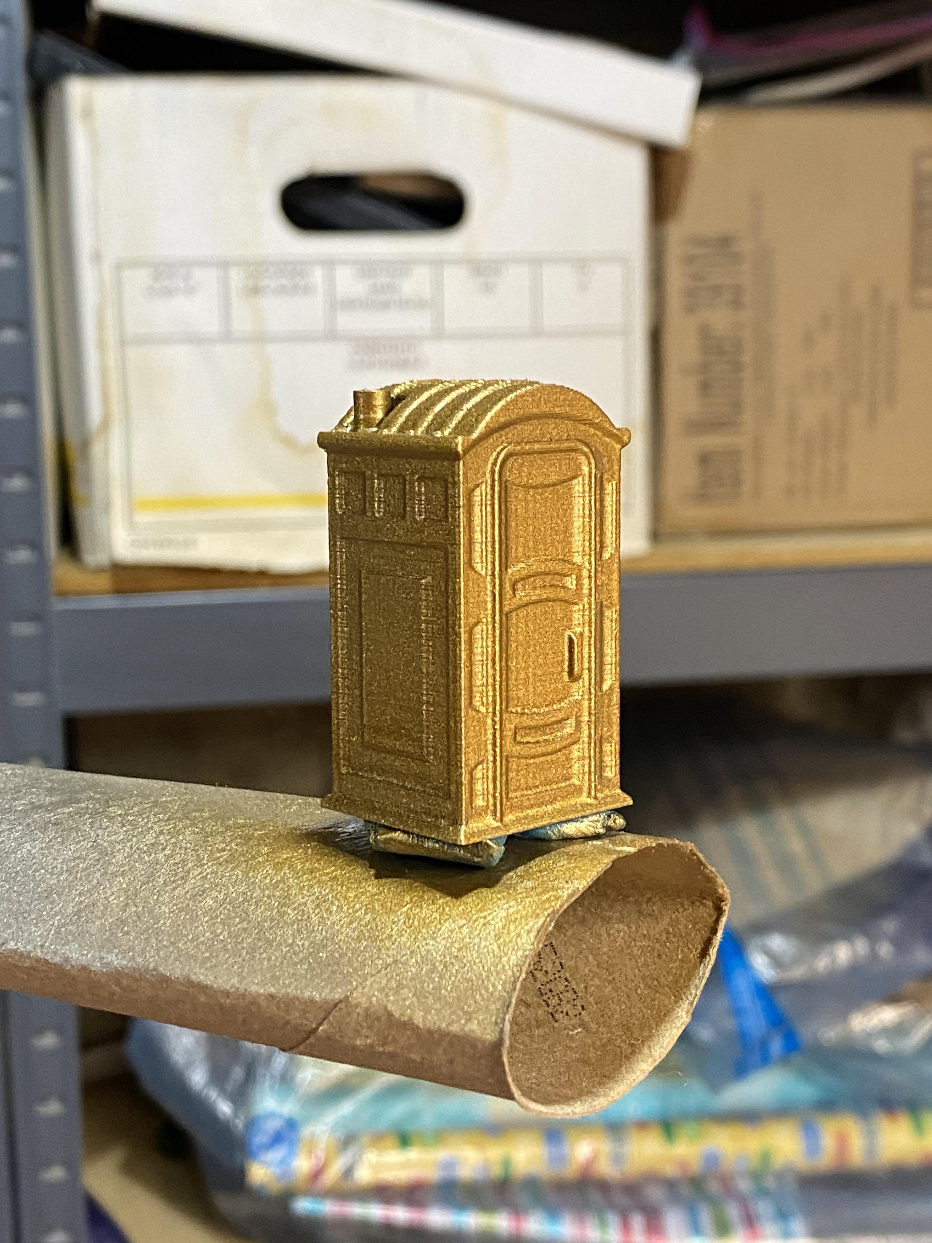 Someone gave me a free 3D printed portapotty at Adepticon so I made it