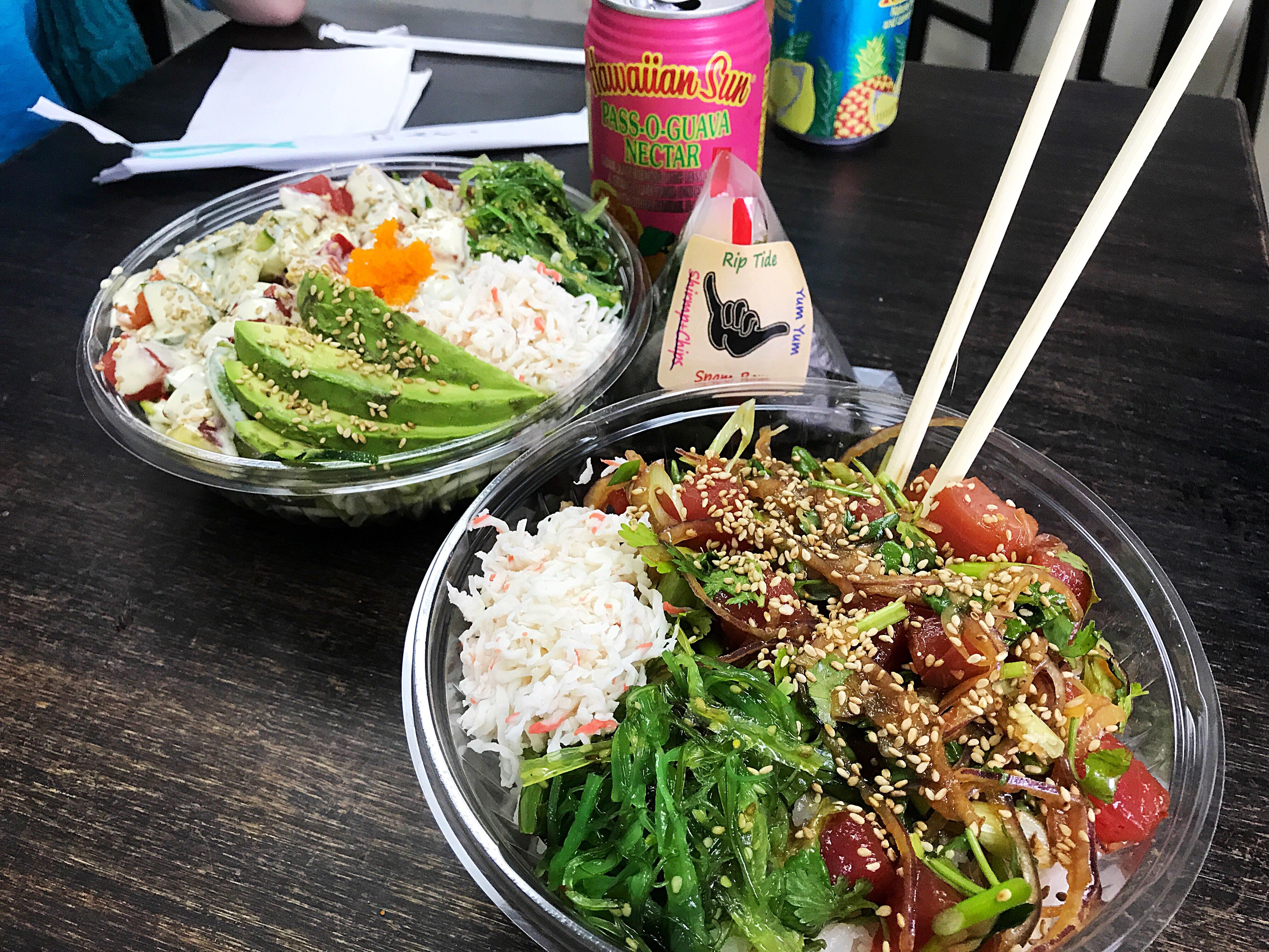 [I Ate] Ahi Poke Bowl over rice with scallion, sesame, seaweed salad
