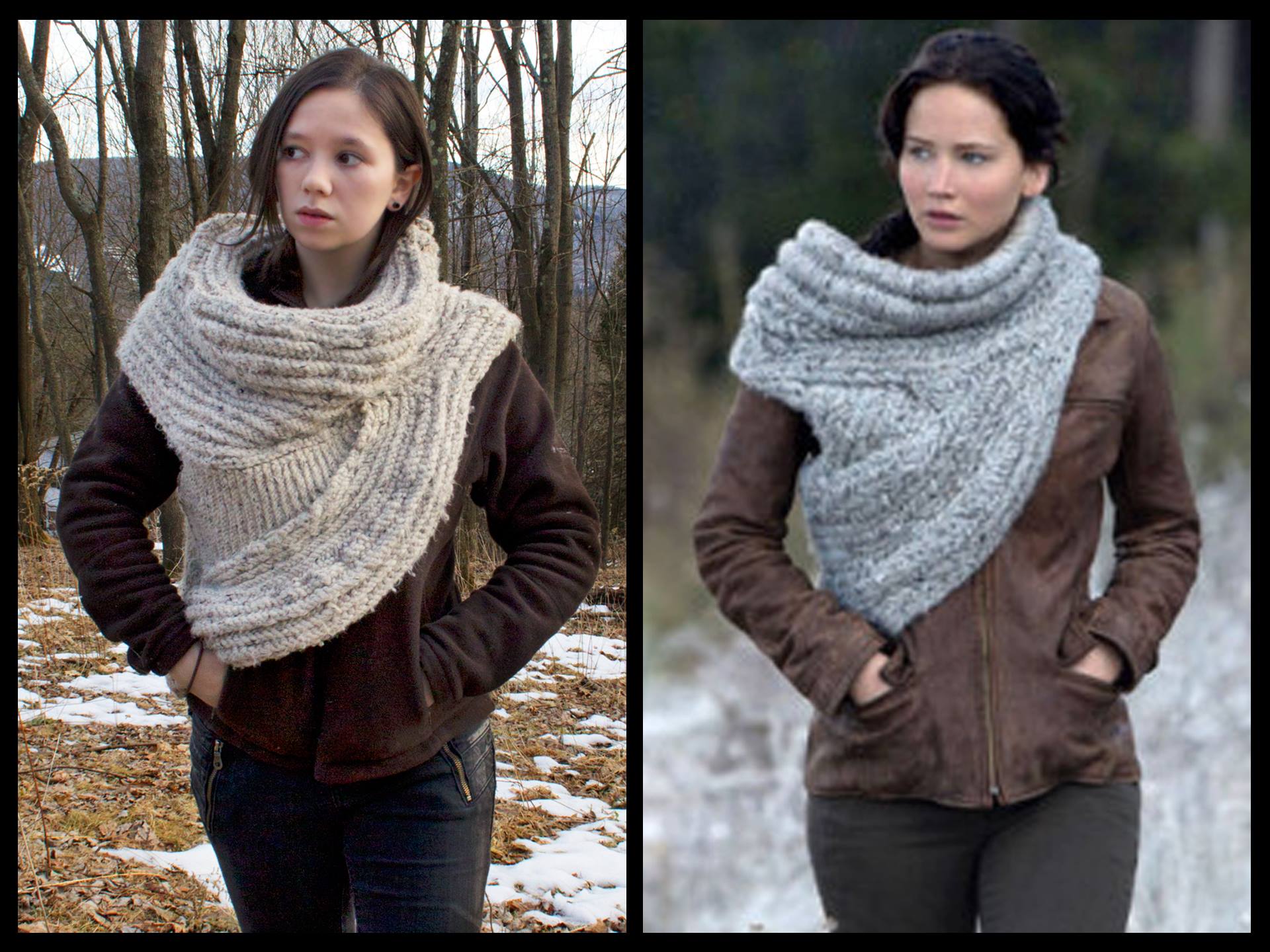 Freehand Katniss Cowl My first knitting project ever! (Several years