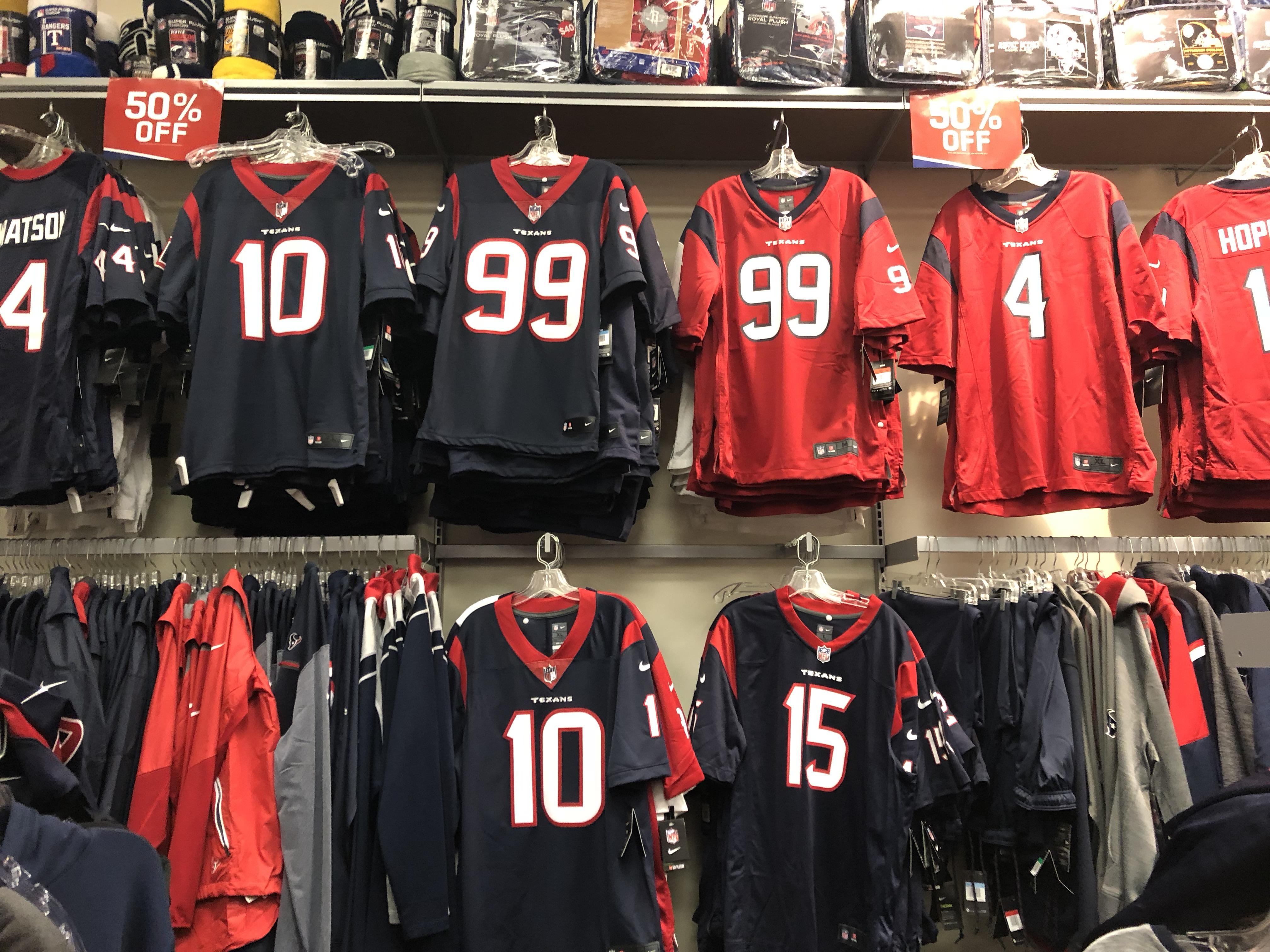 iunno if y’all know this but Fanzz in Katy Mills has all nfl half off