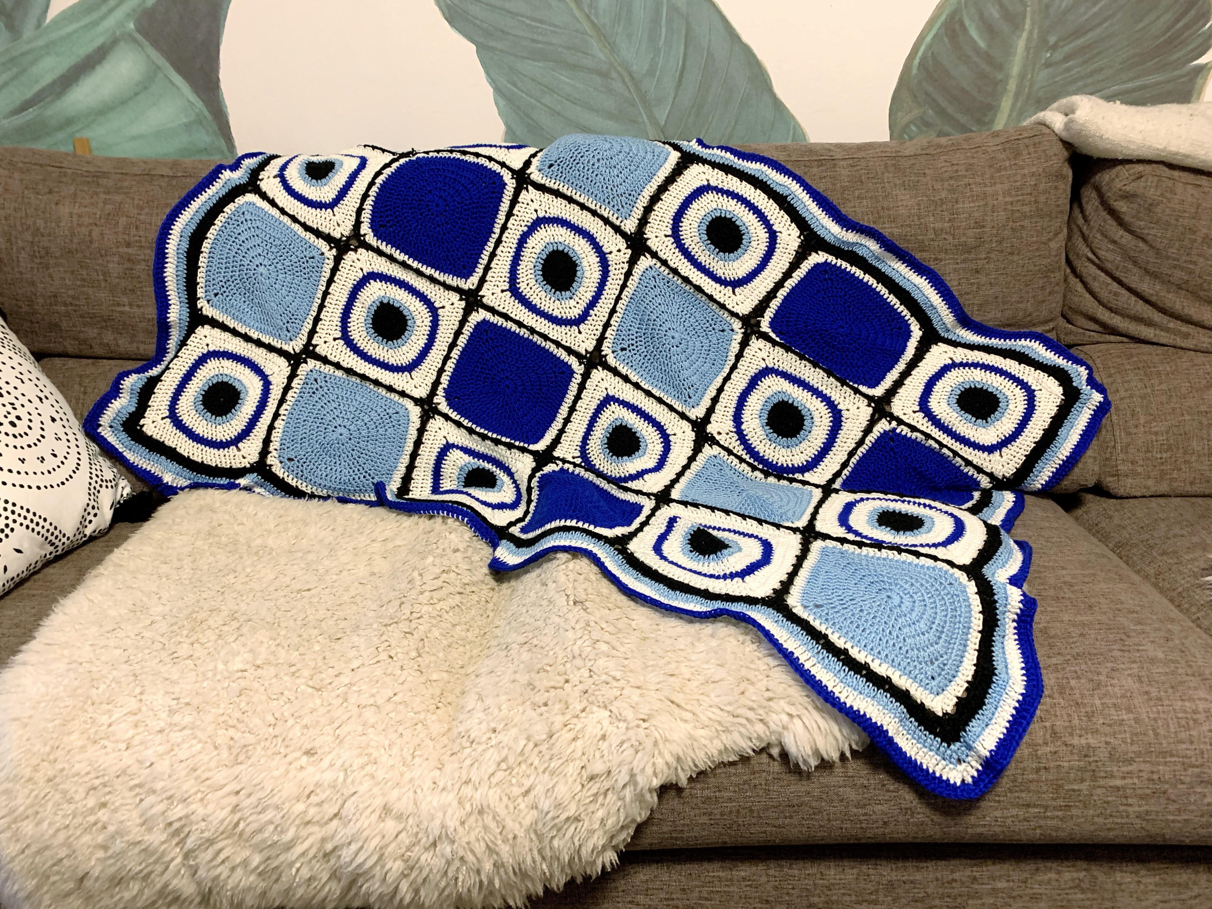 Evil eye blanket r/crochet