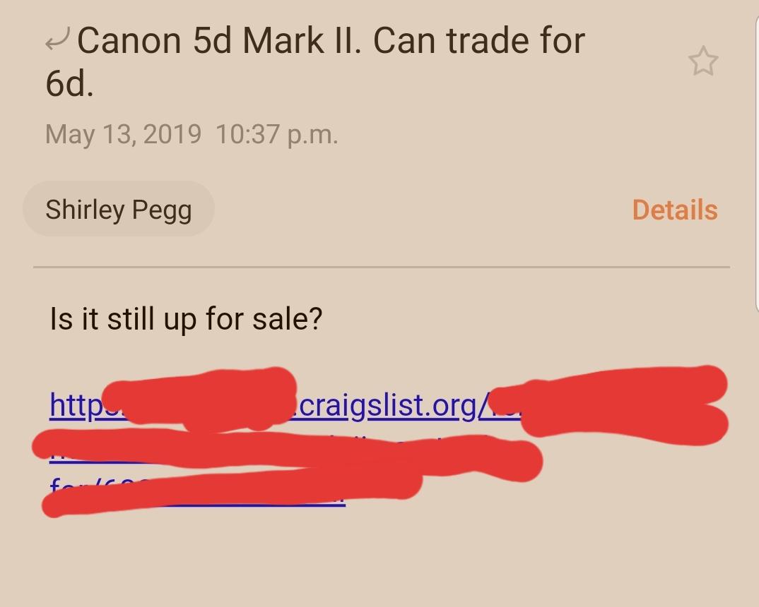 Whenever I try to sell something on Craigslist this happens. They only