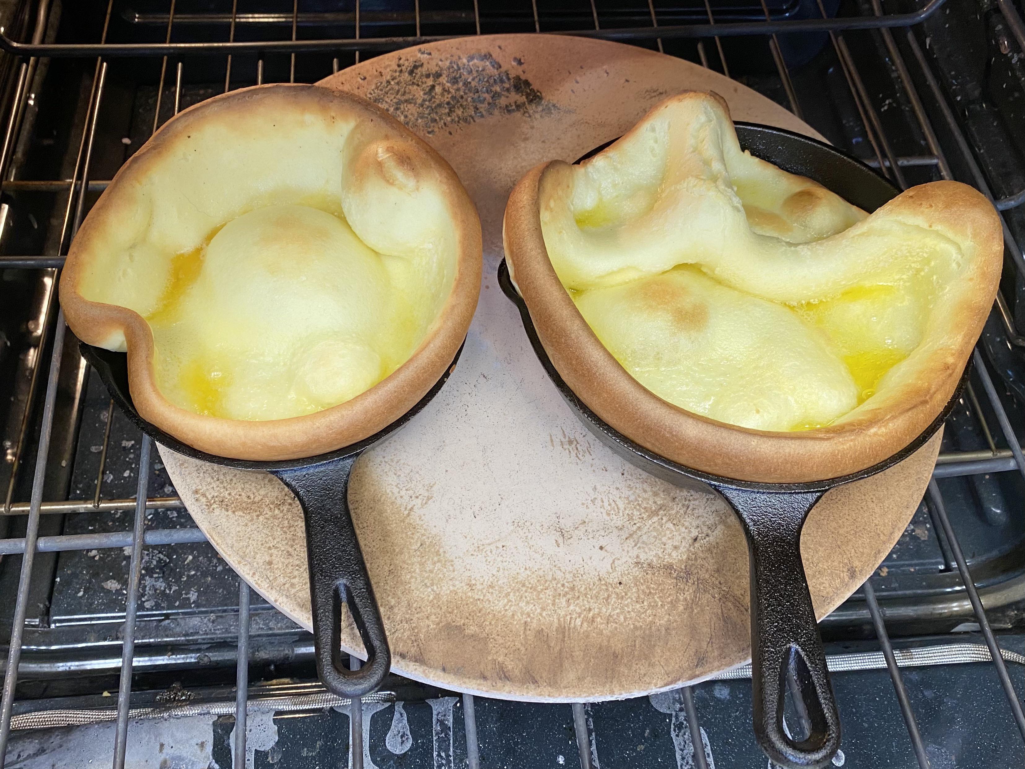 One of my favorite things to cook in cast iron, Dutch baby pancakes