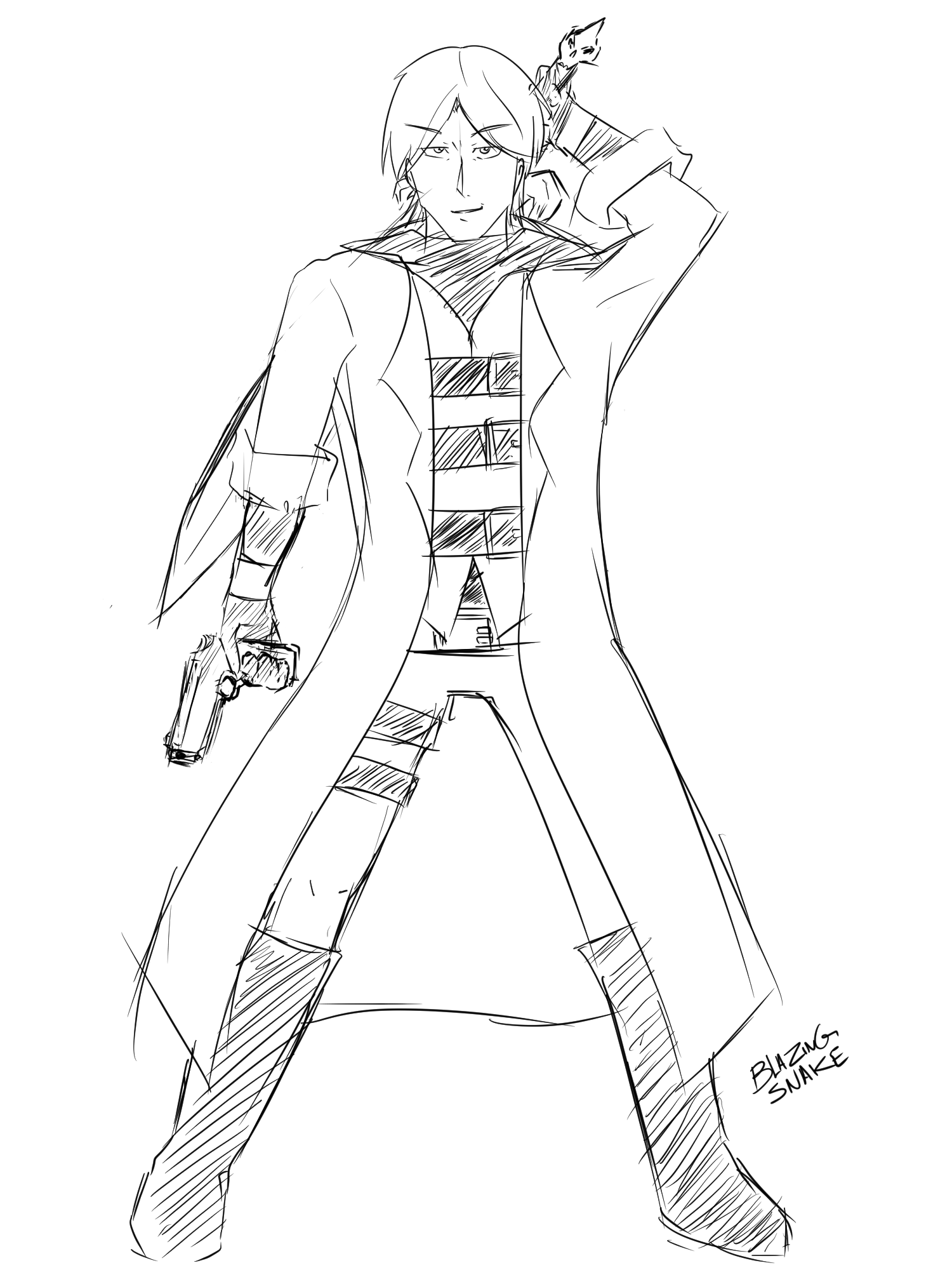 DMC 1 Dante sketch fan art DevilMayCry