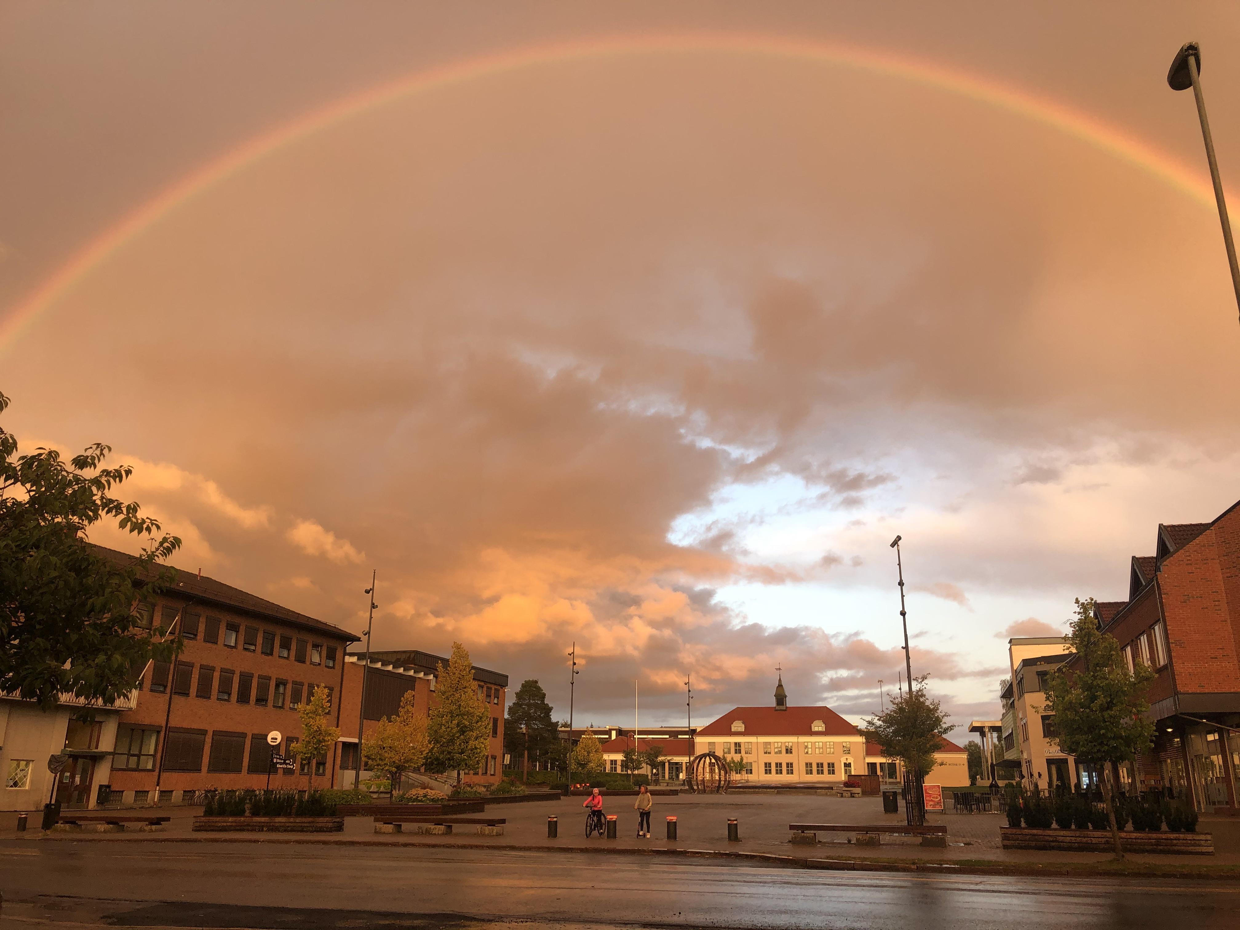 Kongsvinger Norway. It's usually a boring town, today it was beautiful