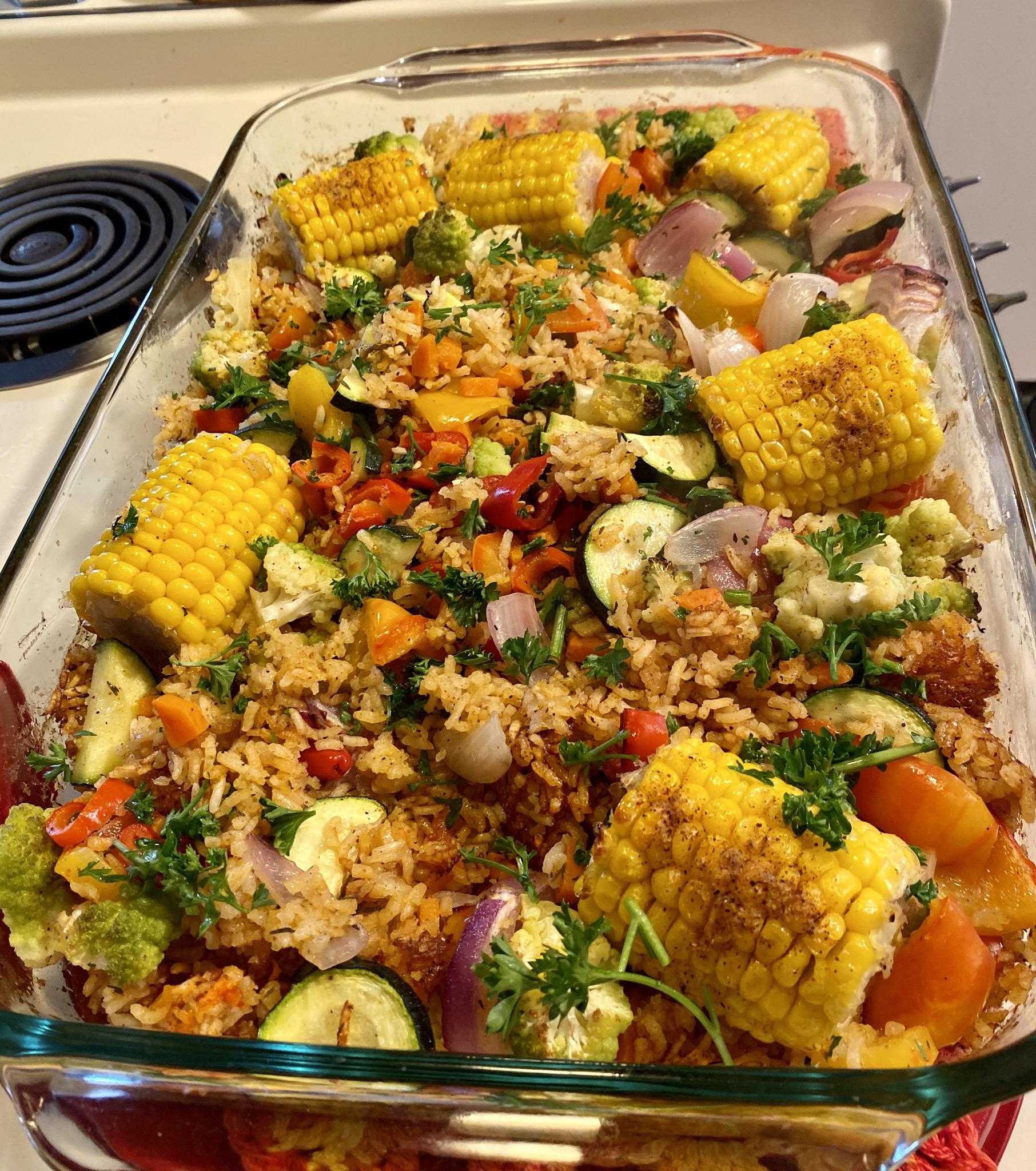 Cajun Rice and Veg Bake r/veganmealprep