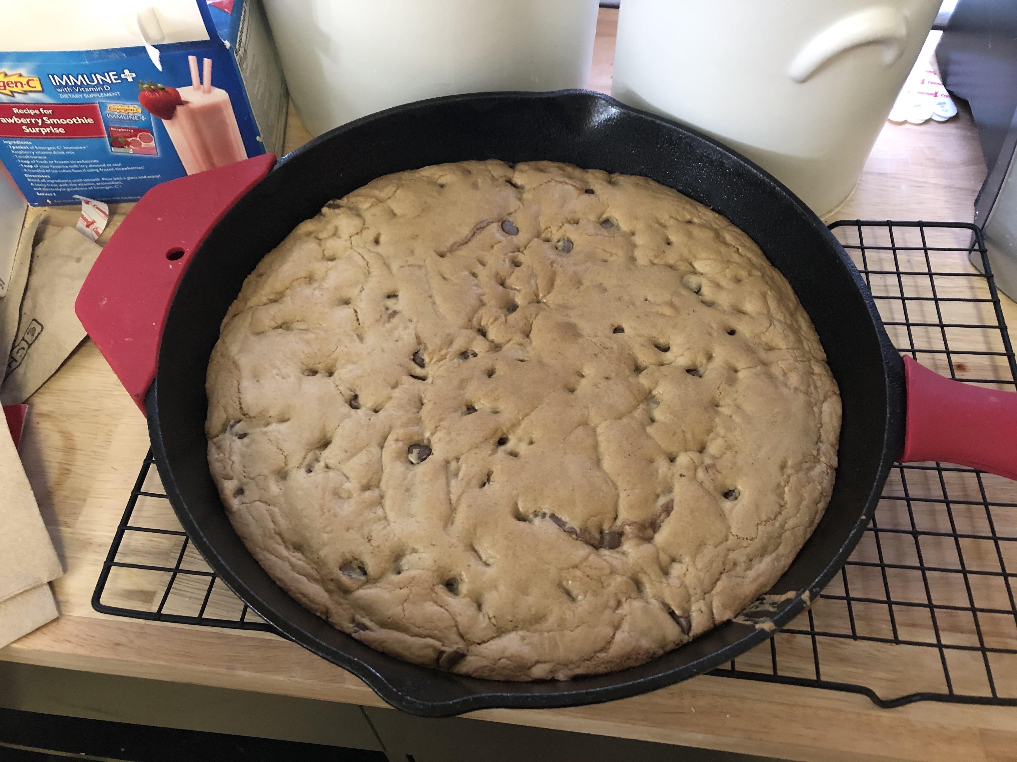 Probably my favorite cast iron recipe, the skillet cookie from America