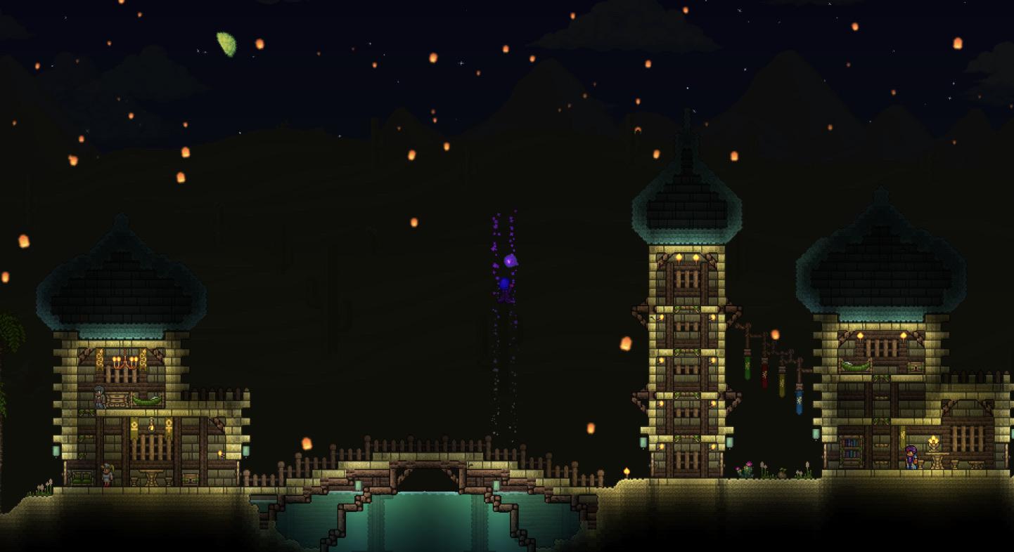 An Arabianstyle desert town! The Lanterns add a lot r/Terraria