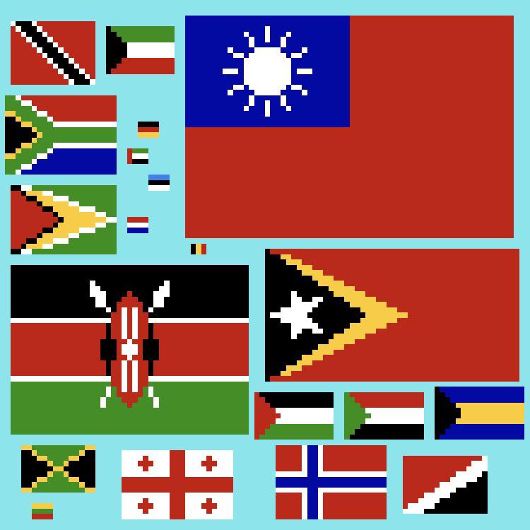 More pixel flags. r/vexillology