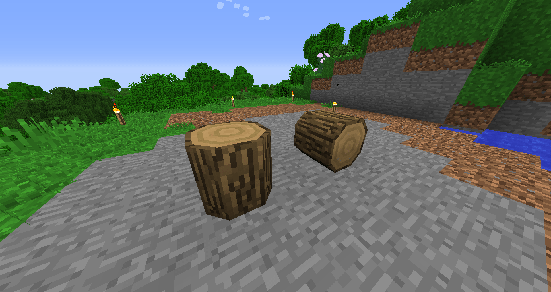 From which mod are these round Trees/Wood Blocks? r/Minecraft