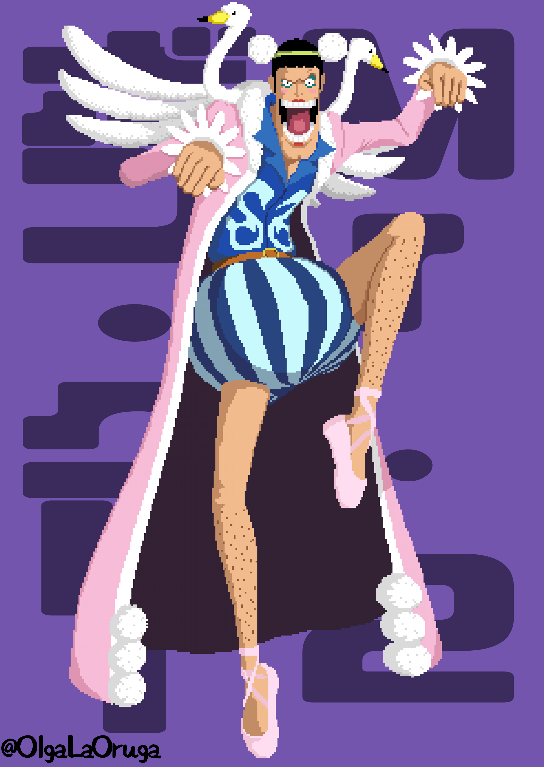the queen in pixel art OnePiece