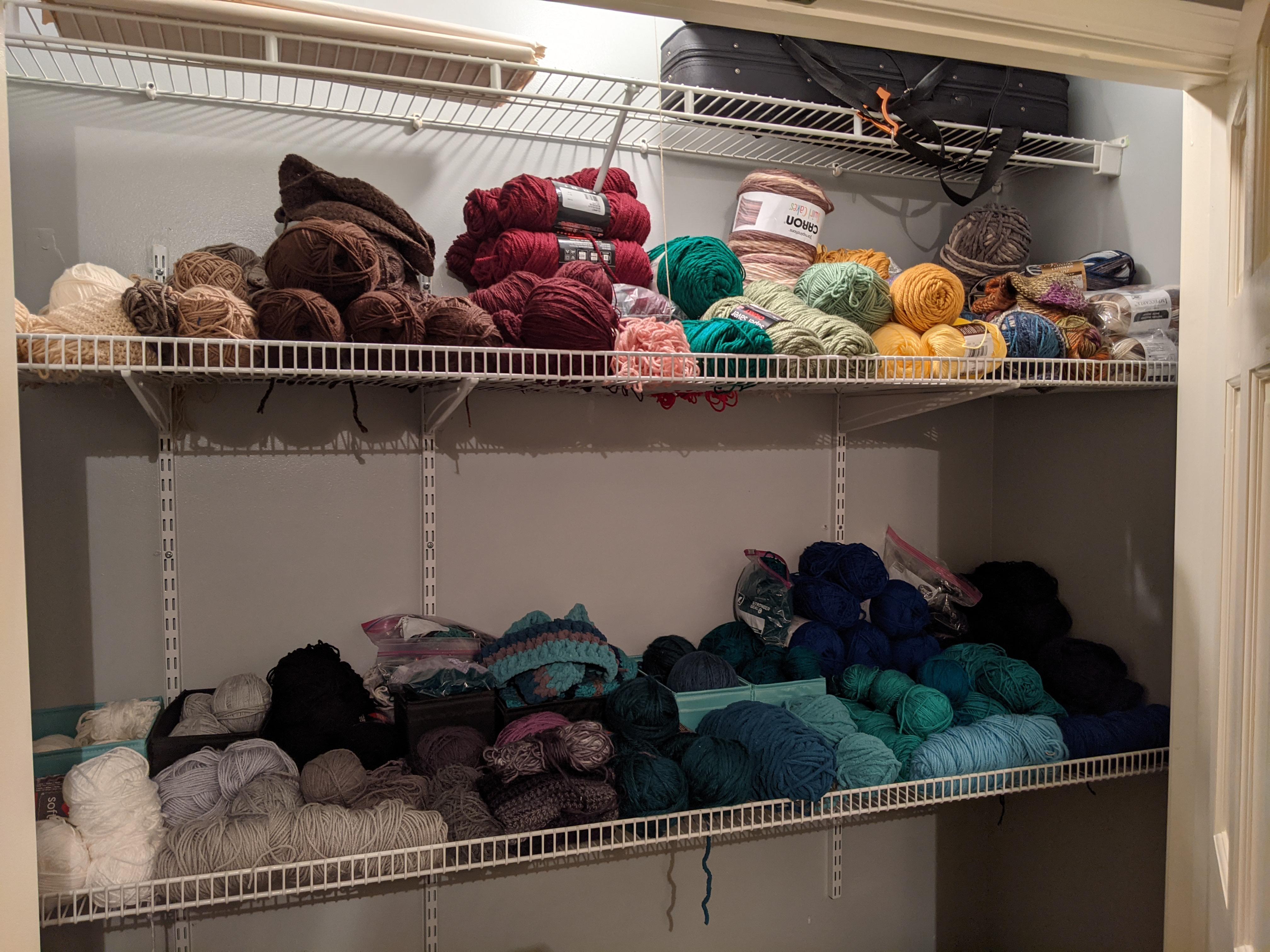 Just moved into a new place. Finally have a yarn closet r/YarnAddicts