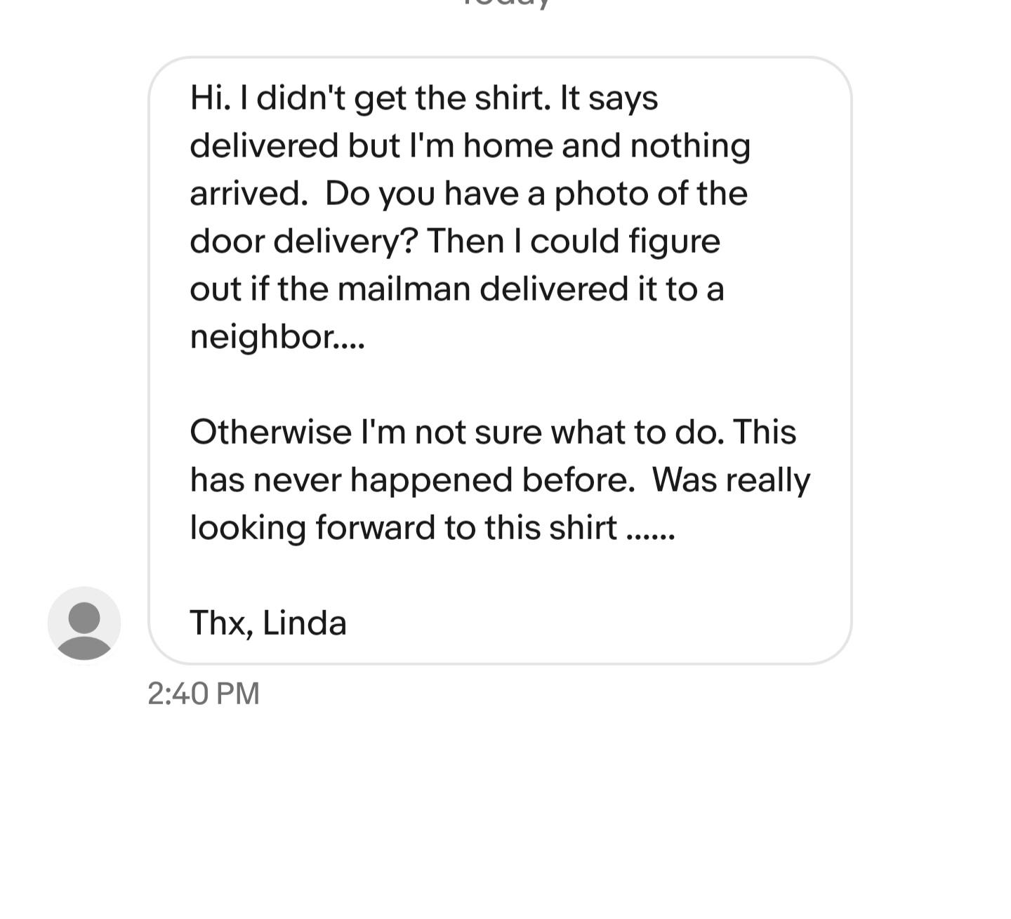 Item supposedly not delivered r/Ebay