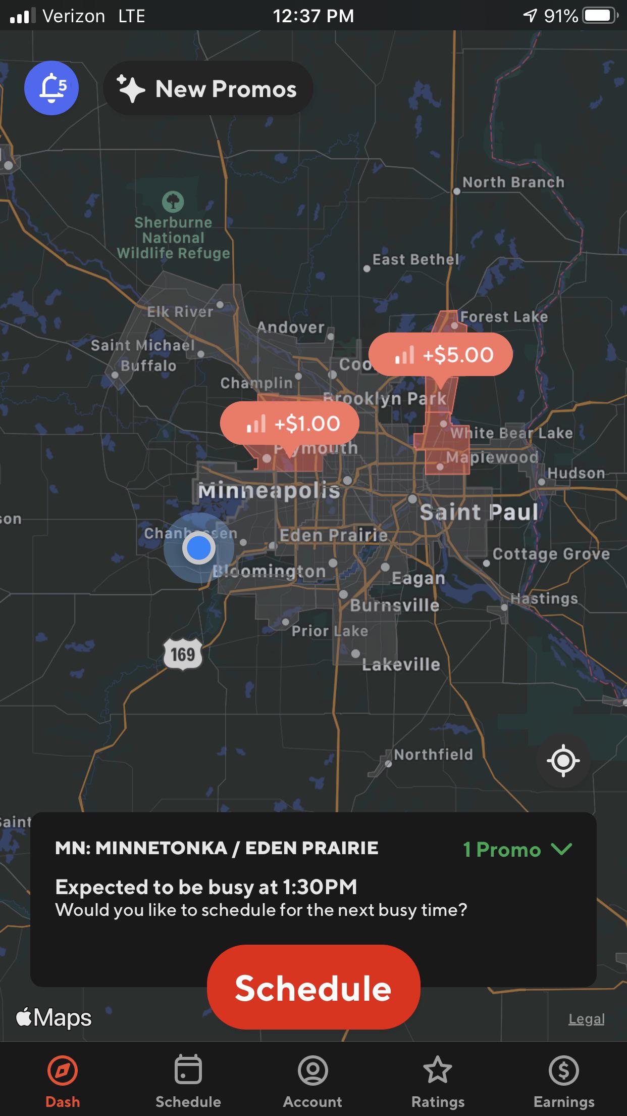 The “let’s go home” heat map. r/doordash