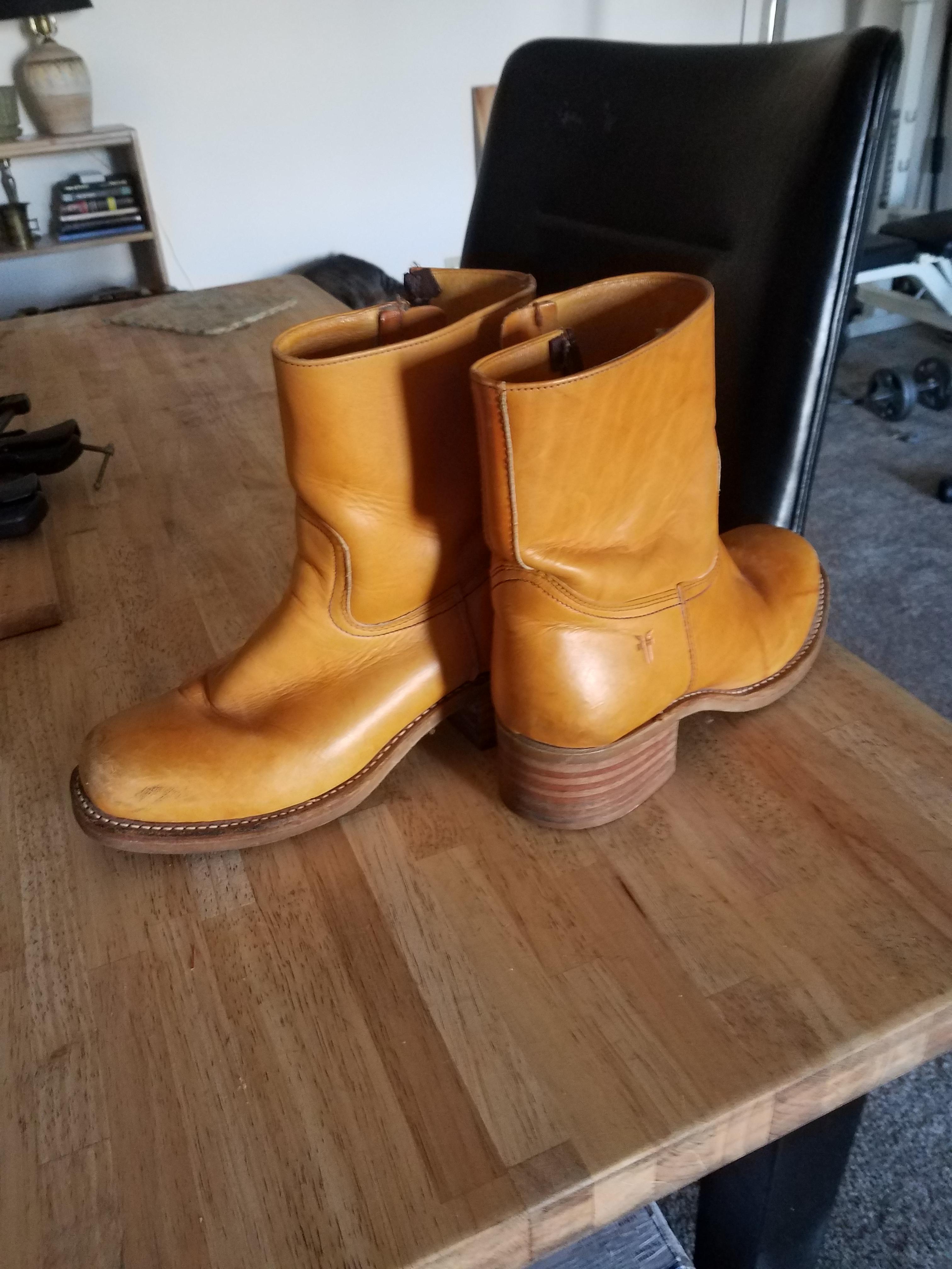 Can I darken these boots with shoe polish, they have never been