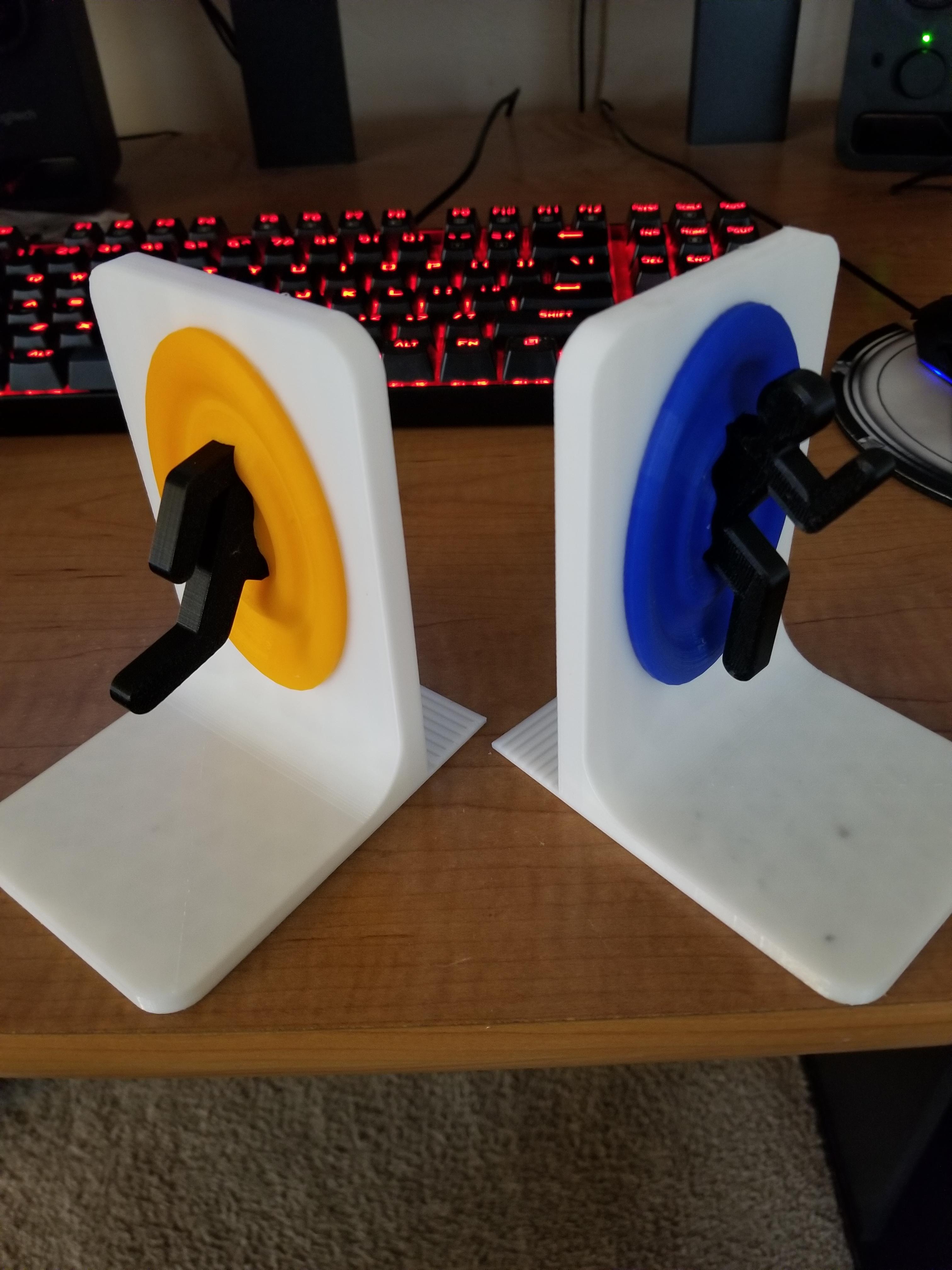 Bookends hot off of the 3D printer r/Portal