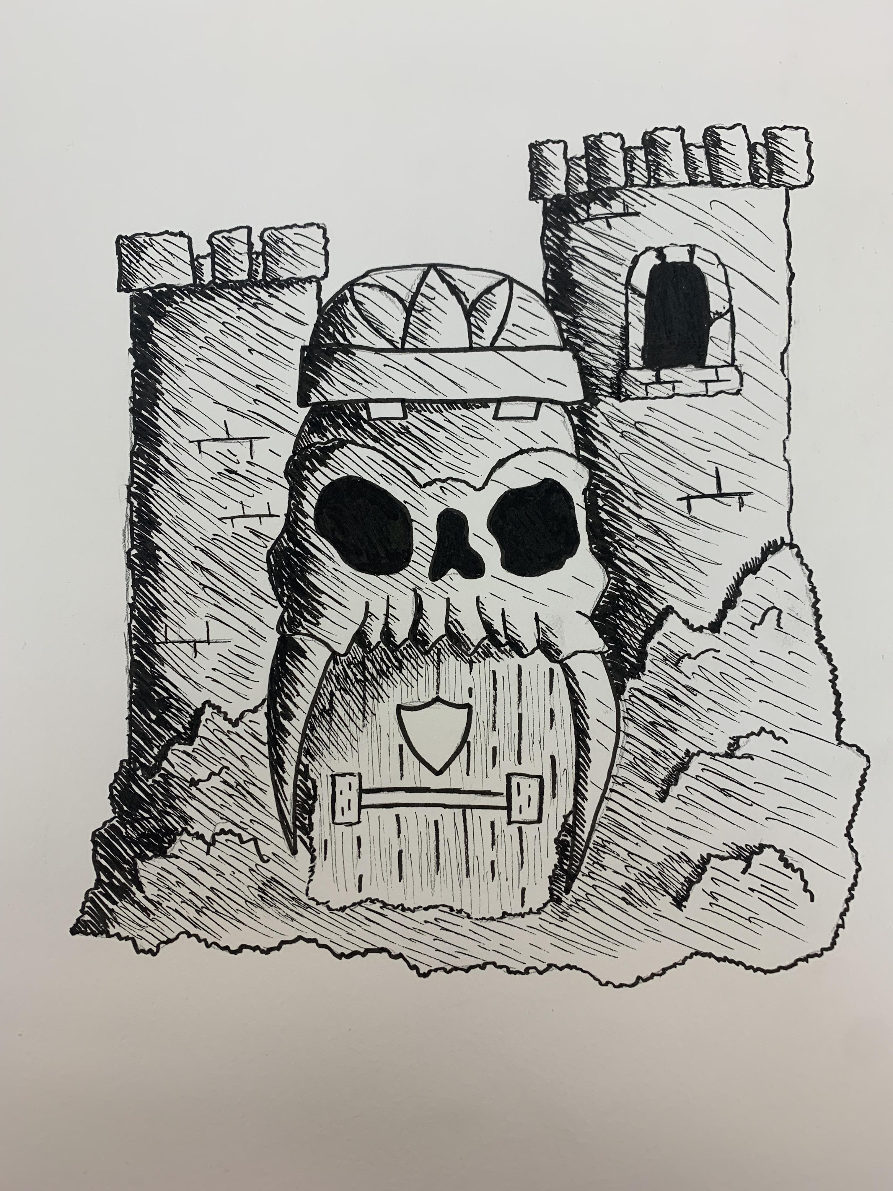 A little drawing of Castle Grayskull that I made a while back r