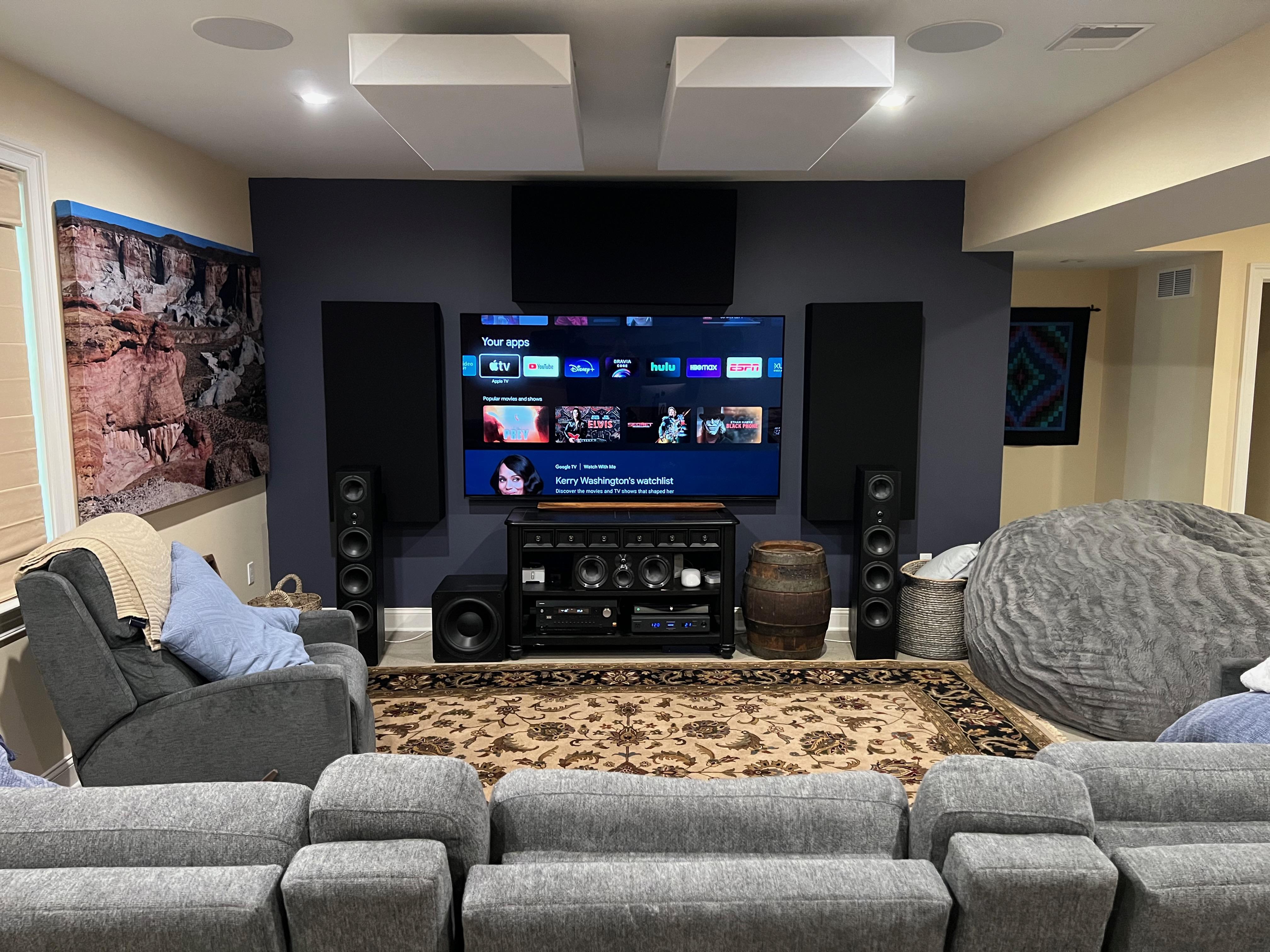 Did some upgrades to my setup this summer 83" Sony OLED & acoustic