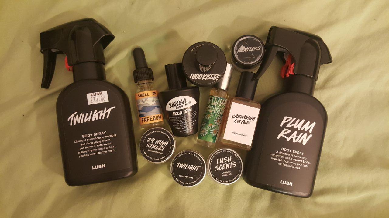 My special selection of Lush UK/Limited edition scents! r/LushCosmetics