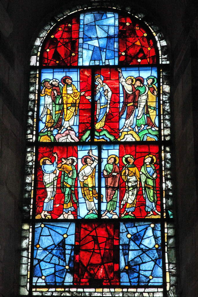 "The Ascension", the oldest in situ stained glass window in France