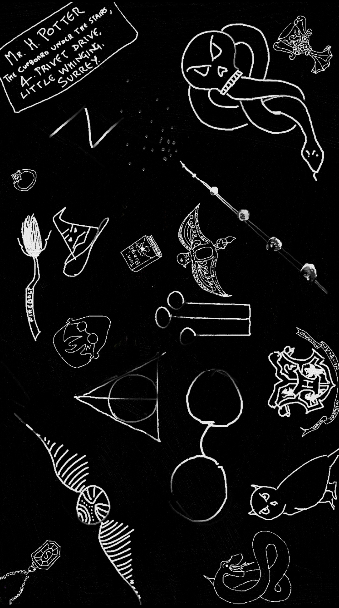 Tried making a wallpaper for my phone. Thought I'd share r/harrypotter