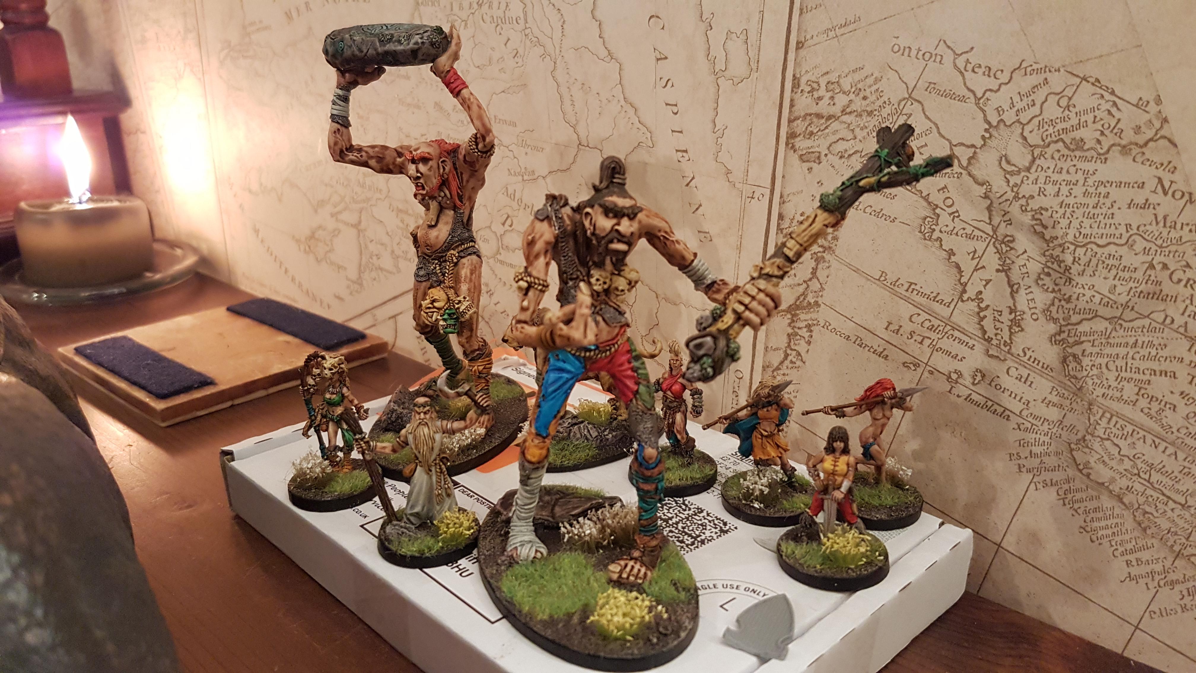 Some Celt heroes & Giants of Albion, using contrast paints r