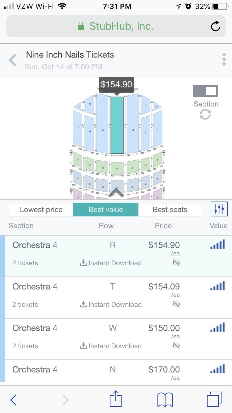 Seeing fans post tickets at sale price is amazing... unheard of. r/nin