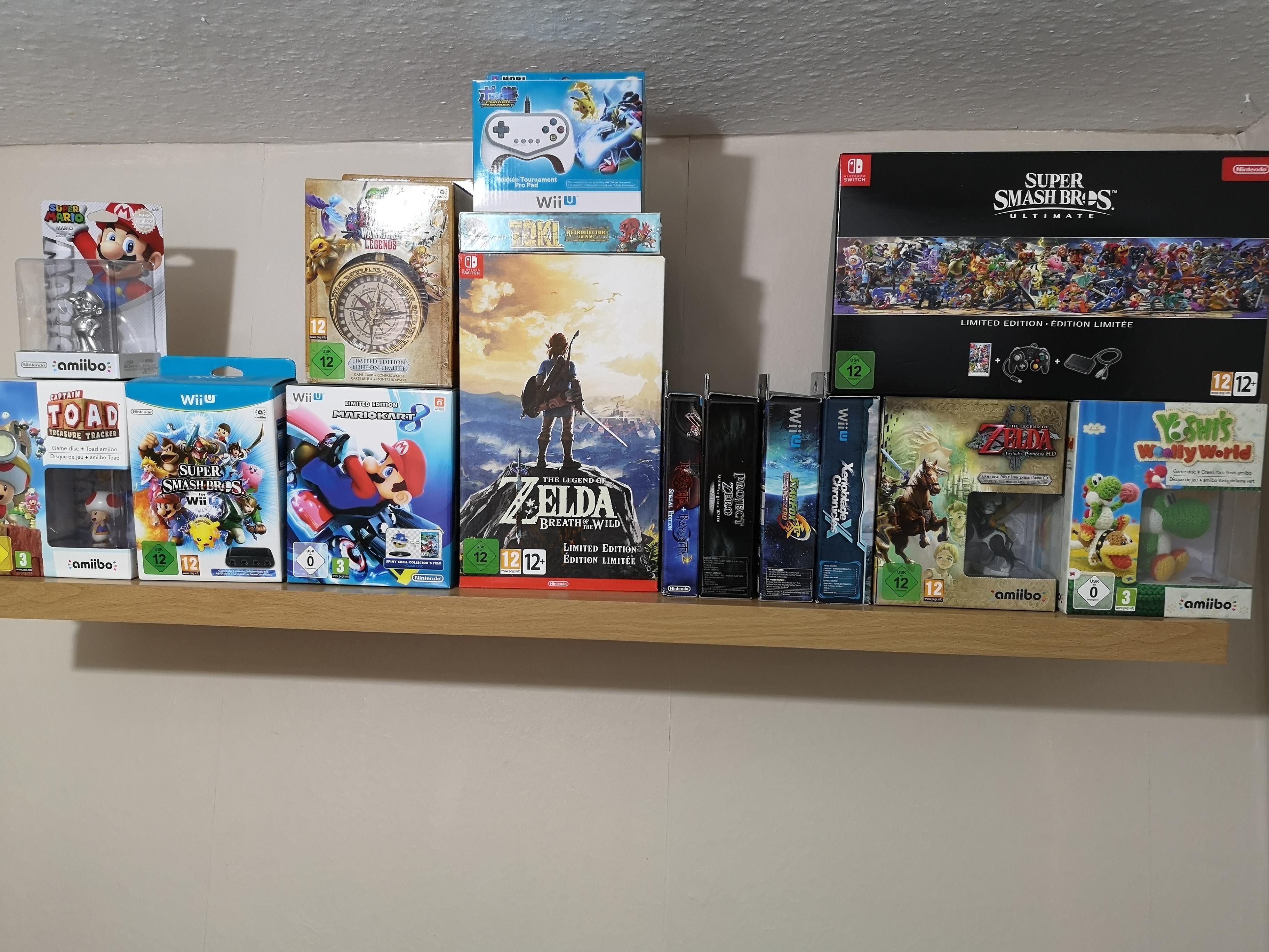 Some of my wii u/switch collectors editions, had the wii u since near