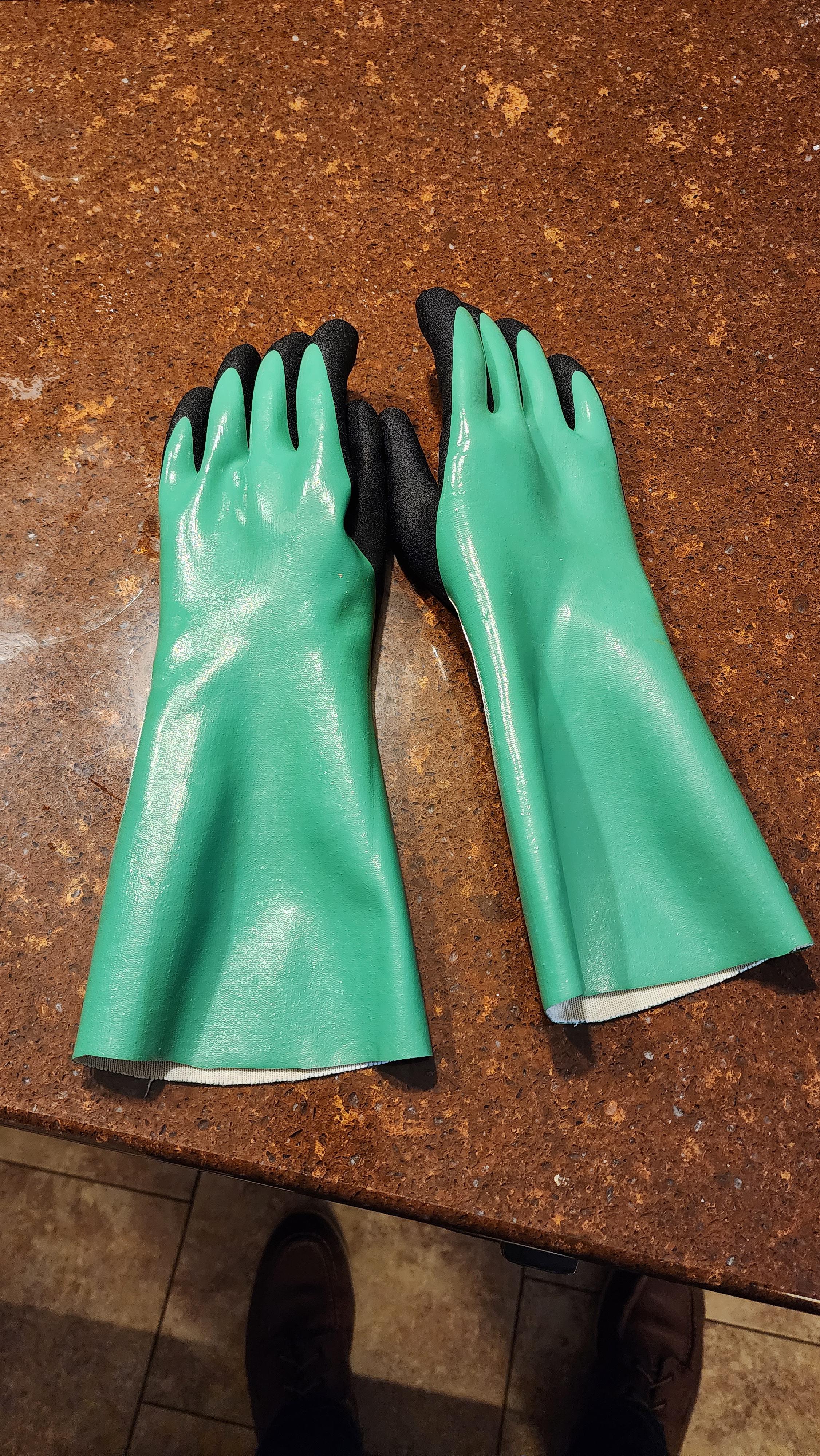 Go to your local big box store and buy chemical gloves. Replace your